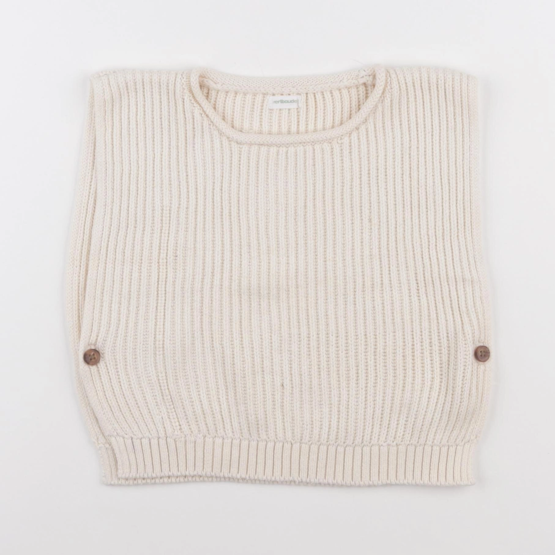 Vertbaudet - pull beige - 2 ans