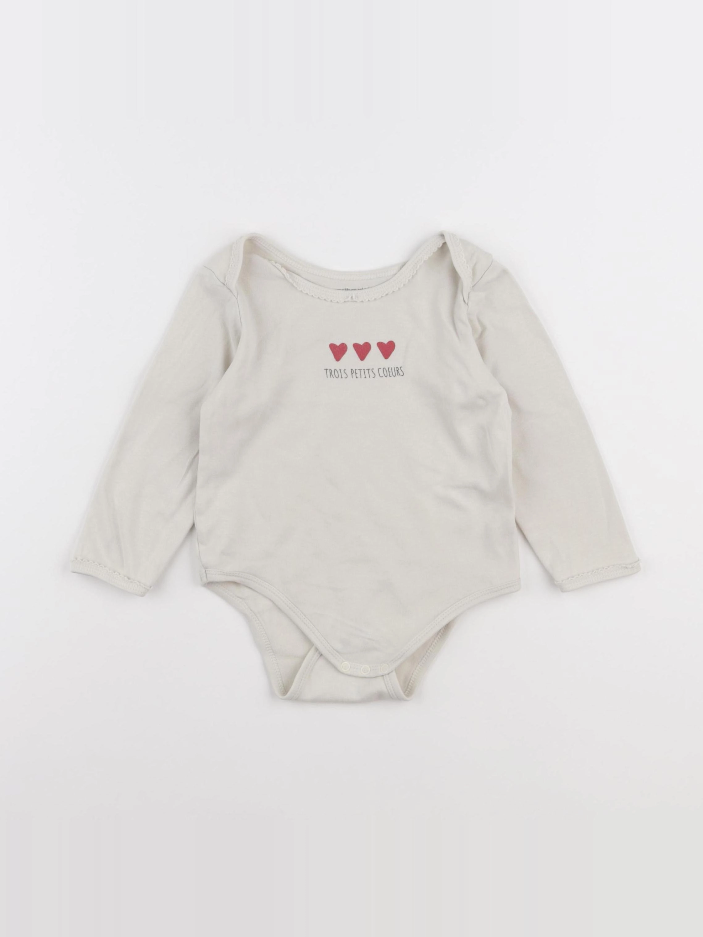 Vertbaudet - body beige - 36 mois