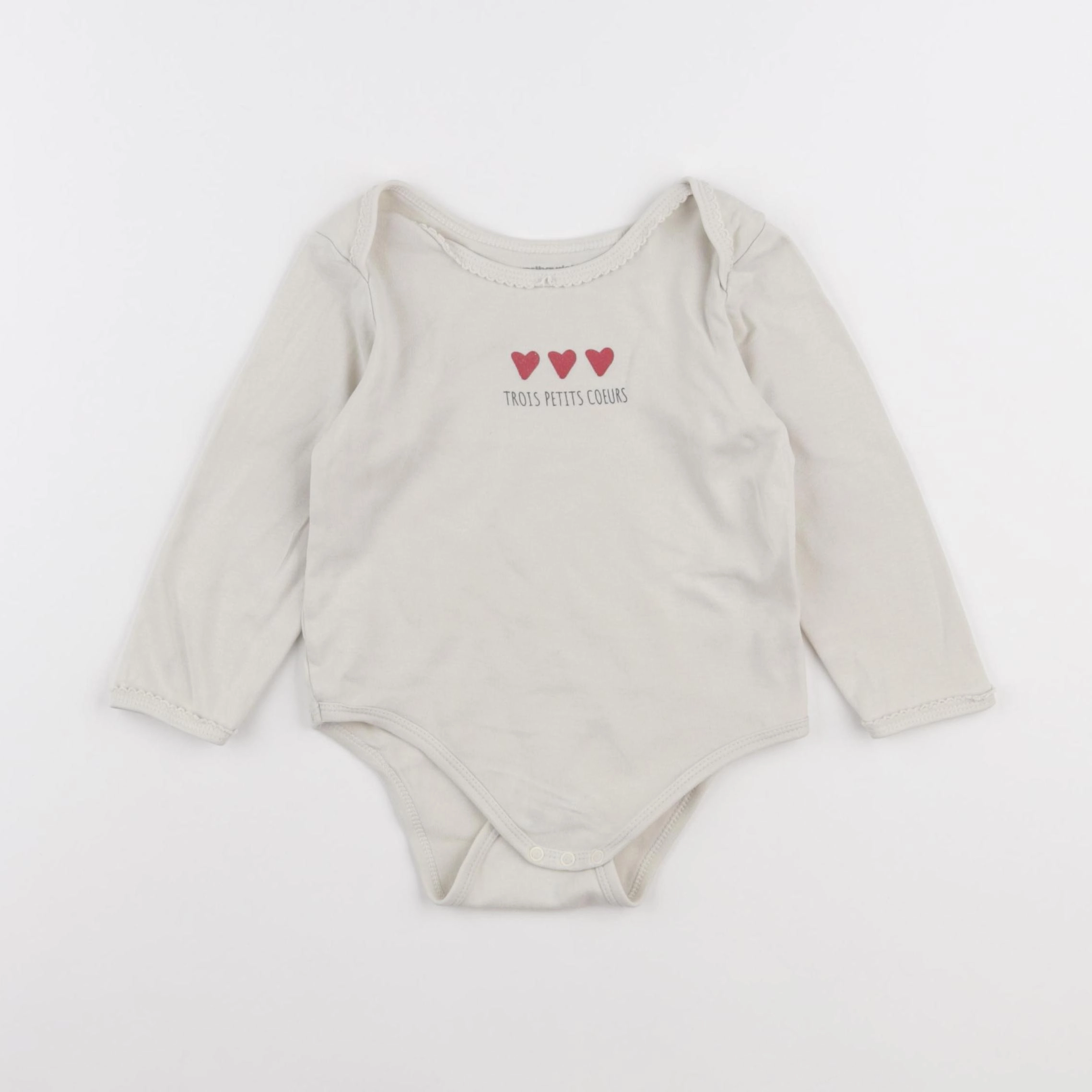 Vertbaudet - body beige - 36 mois