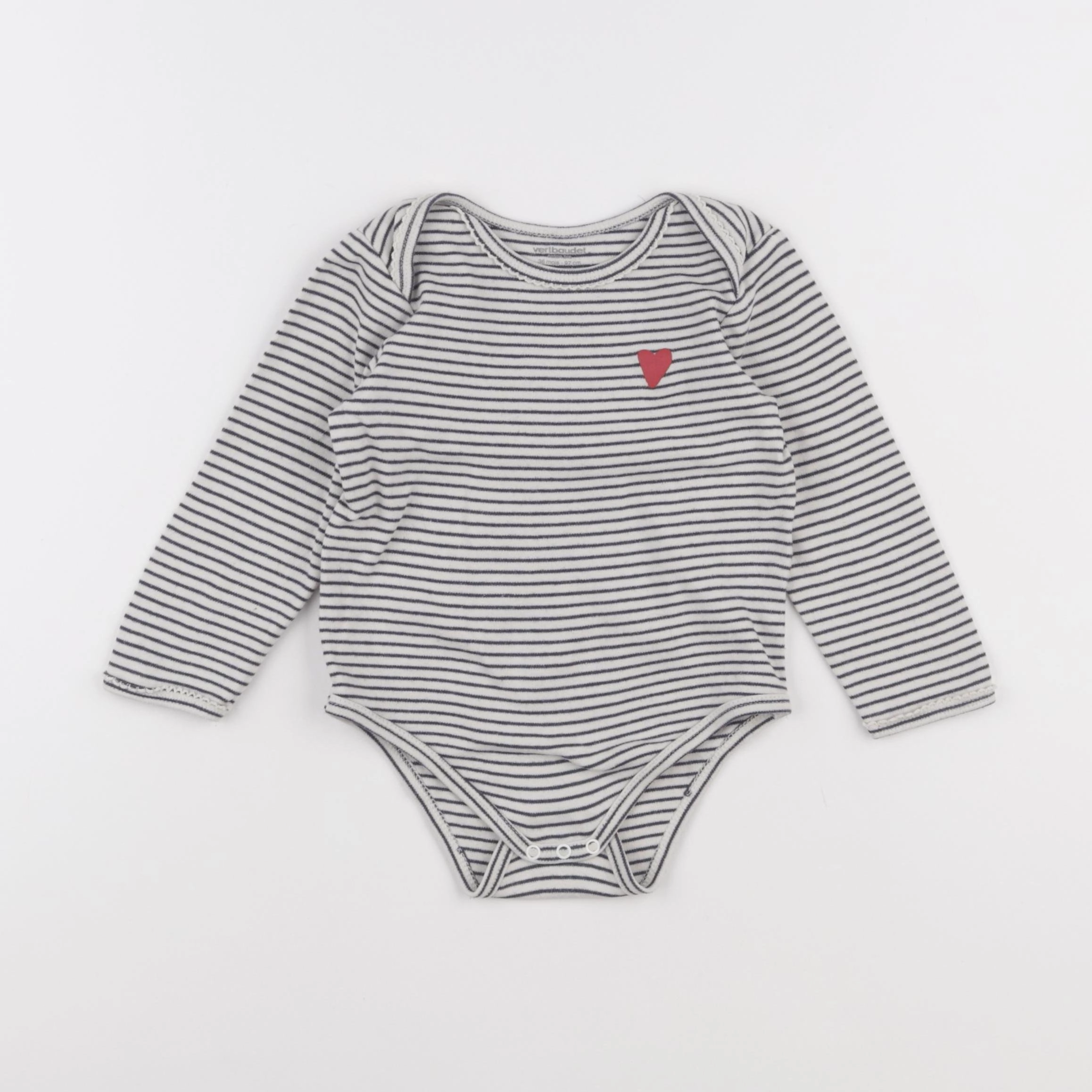 Vertbaudet - body blanc, bleu - 36 mois