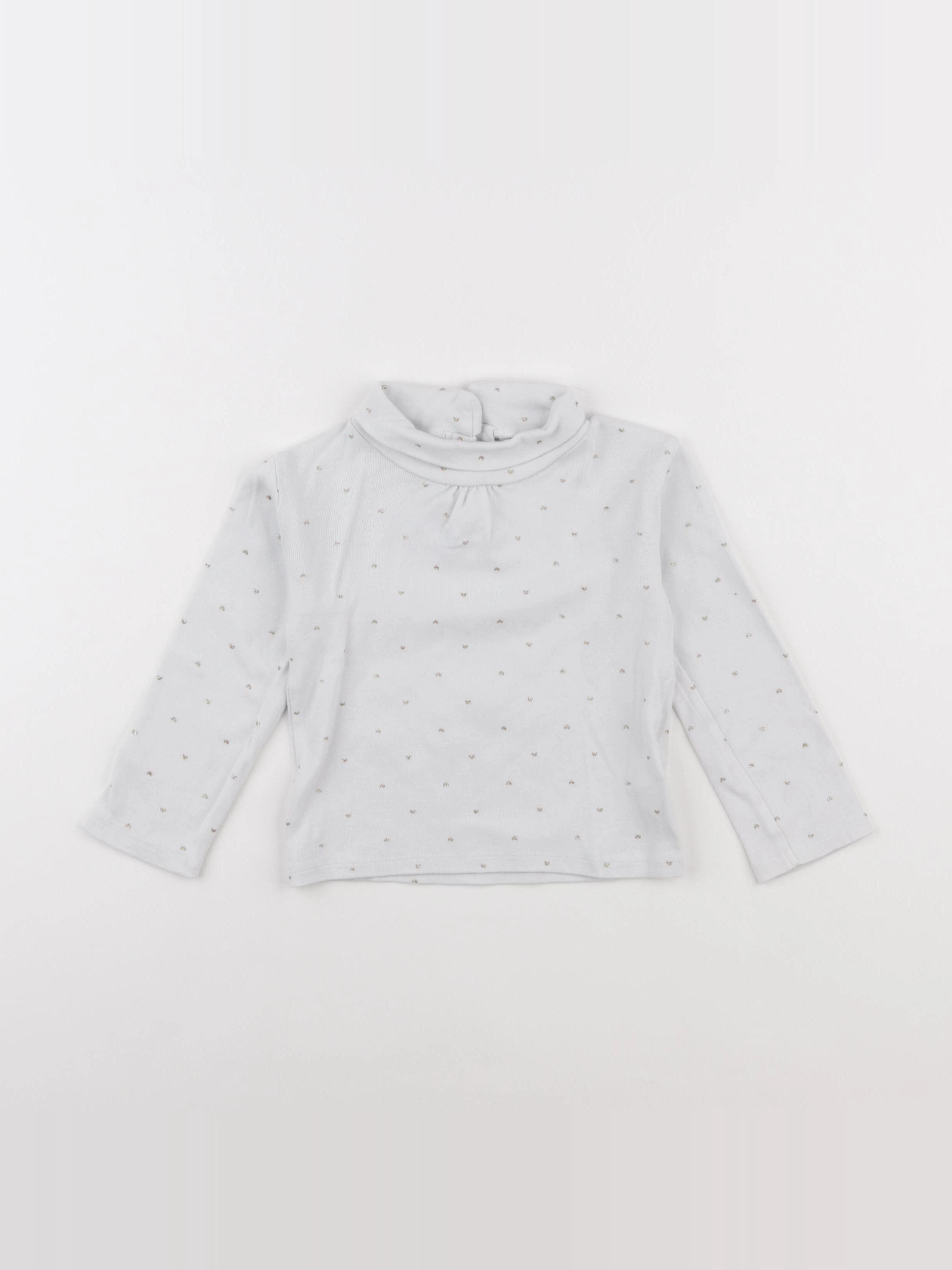 Vertbaudet - sous-pull blanc - 2 ans