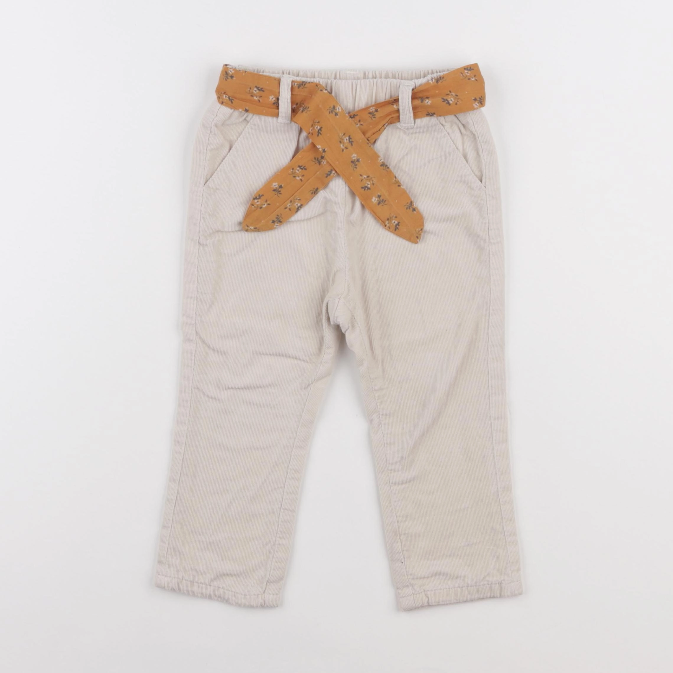 Vertbaudet - pantalon blanc - 18 mois
