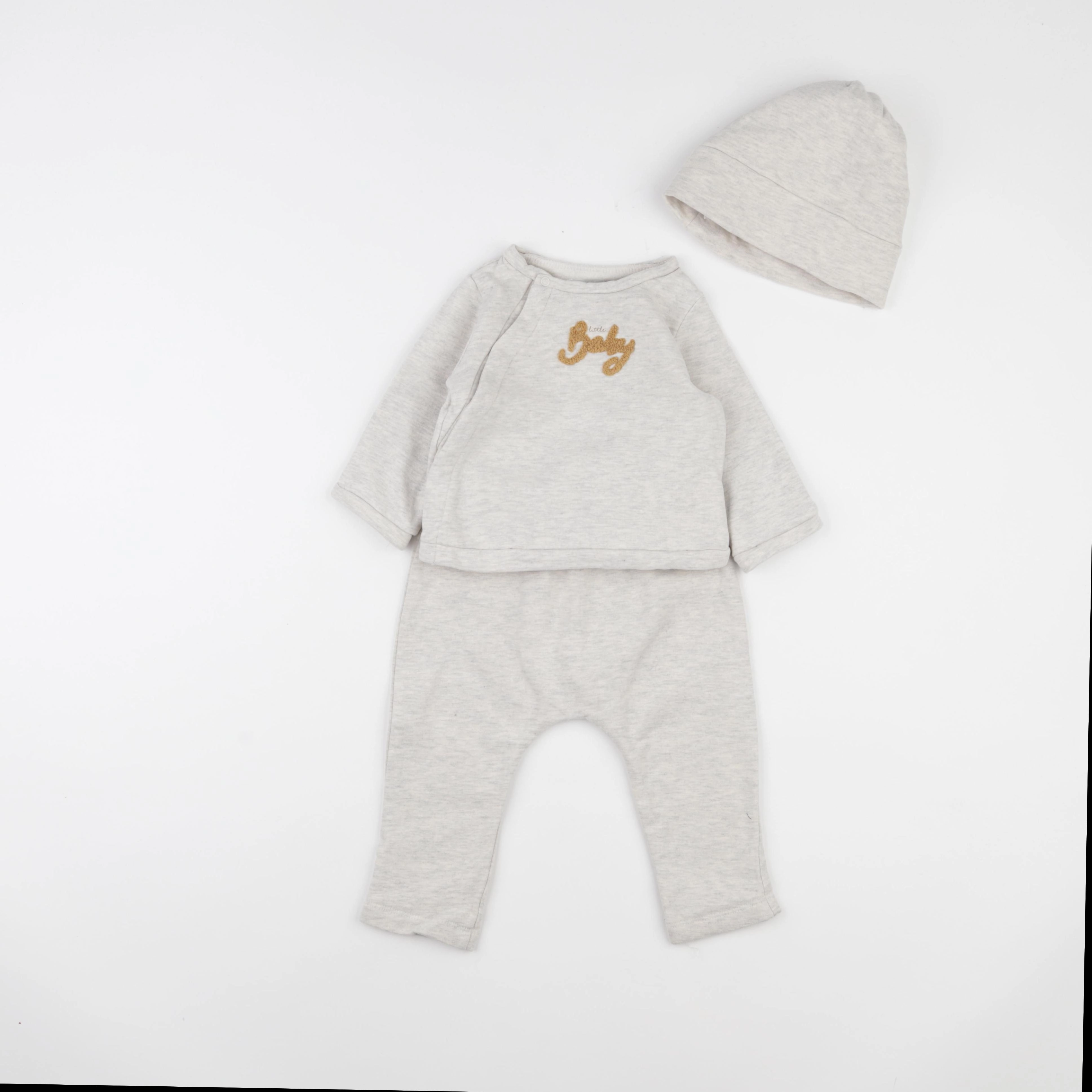 Vertbaudet - ensemble beige - 9 mois