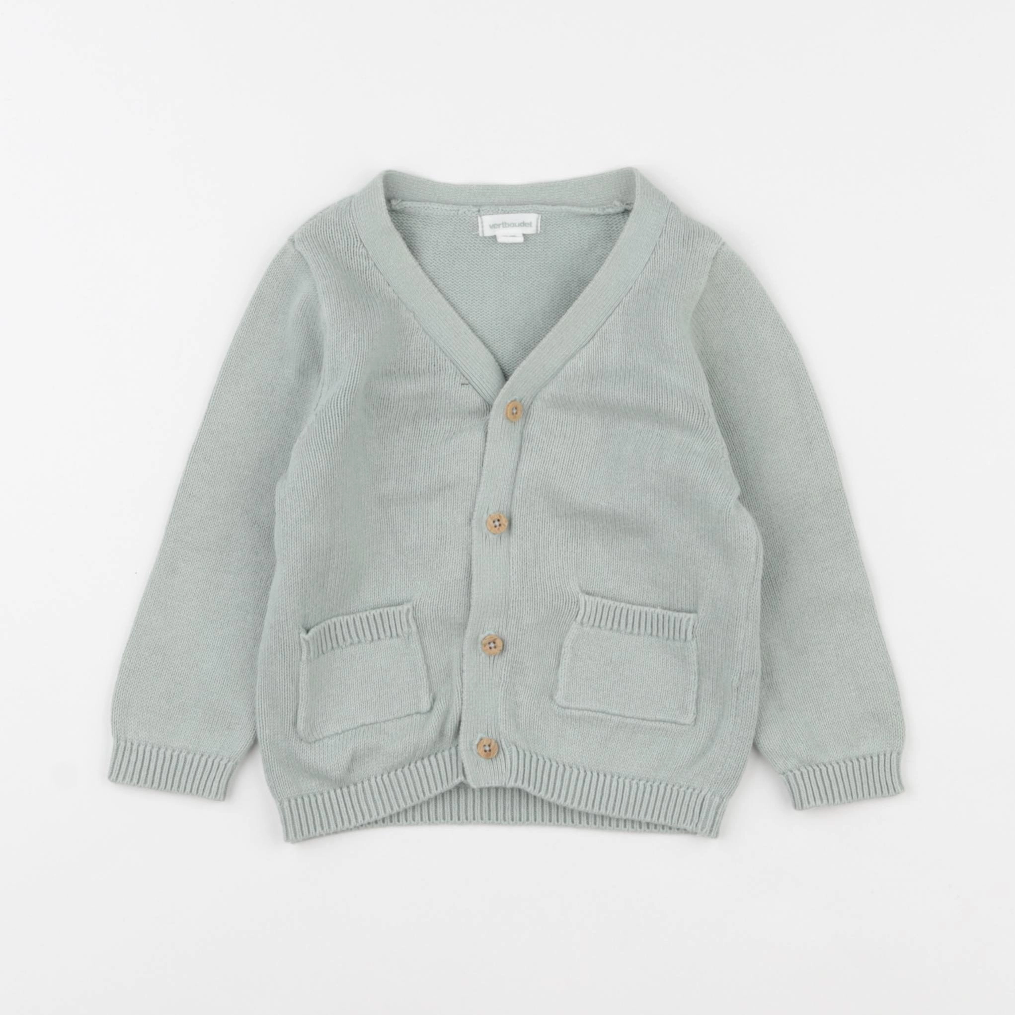 Vertbaudet - gilet bleu - 18 mois