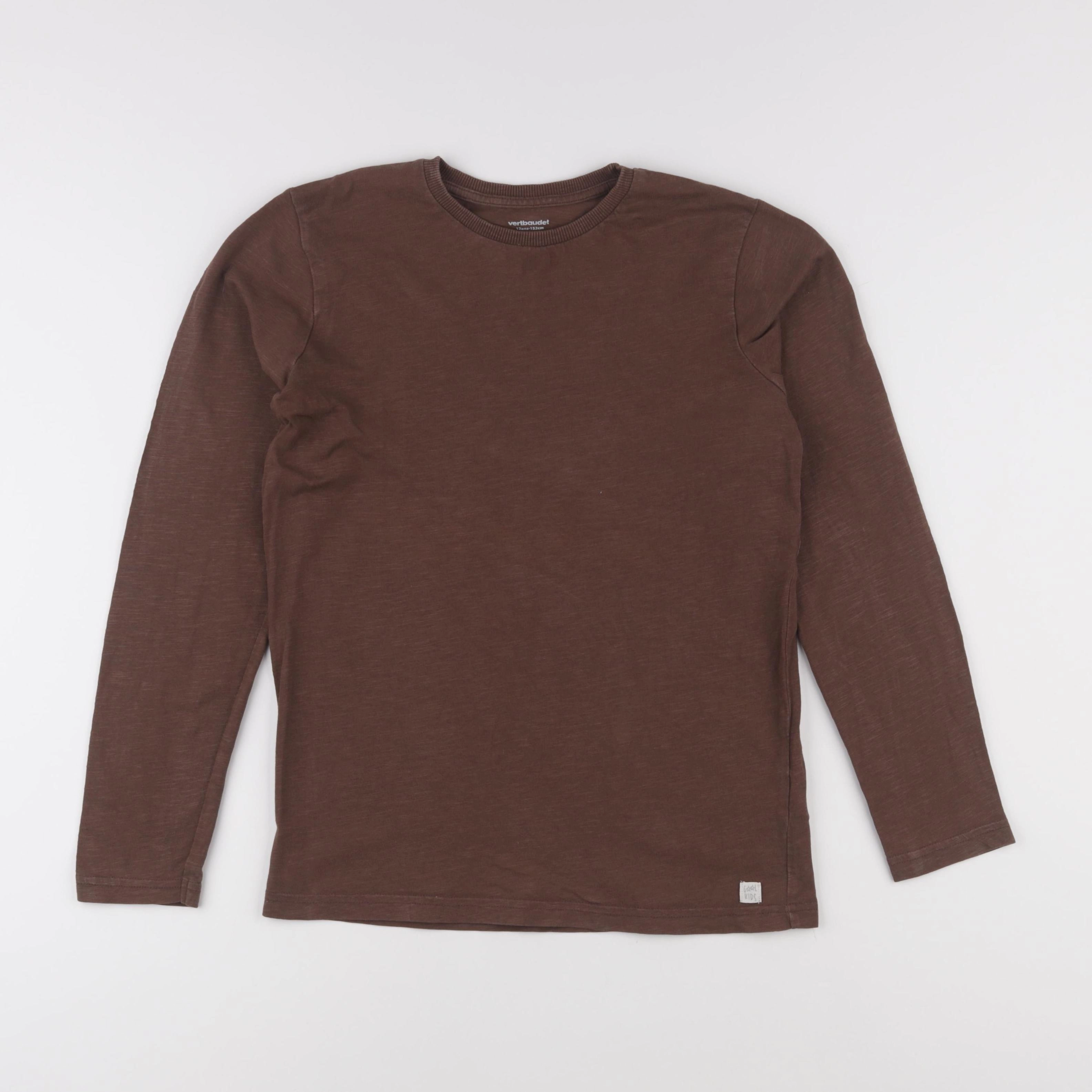 Vertbaudet - tee-shirt marron - 12 ans
