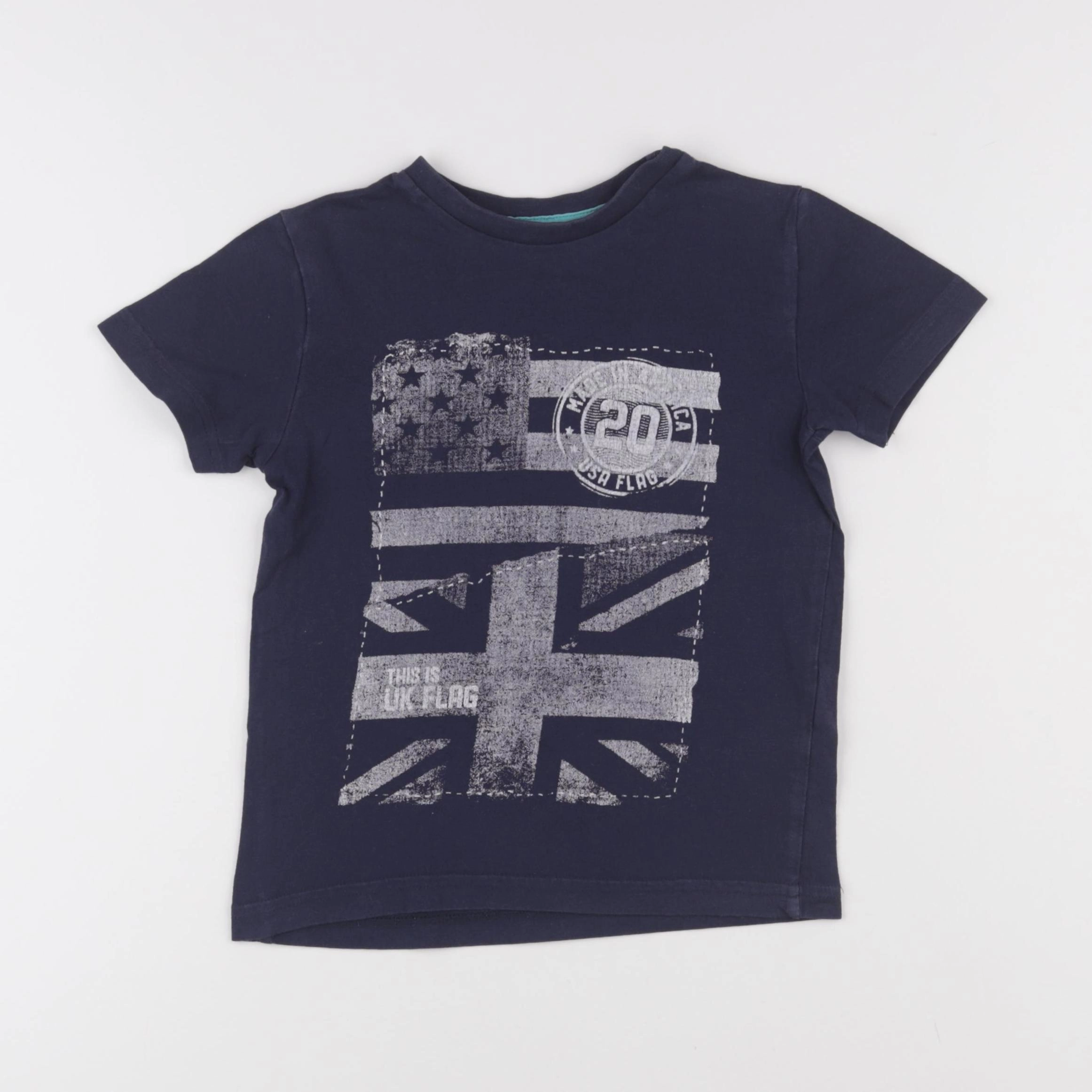 Vertbaudet - tee-shirt bleu - 5 ans