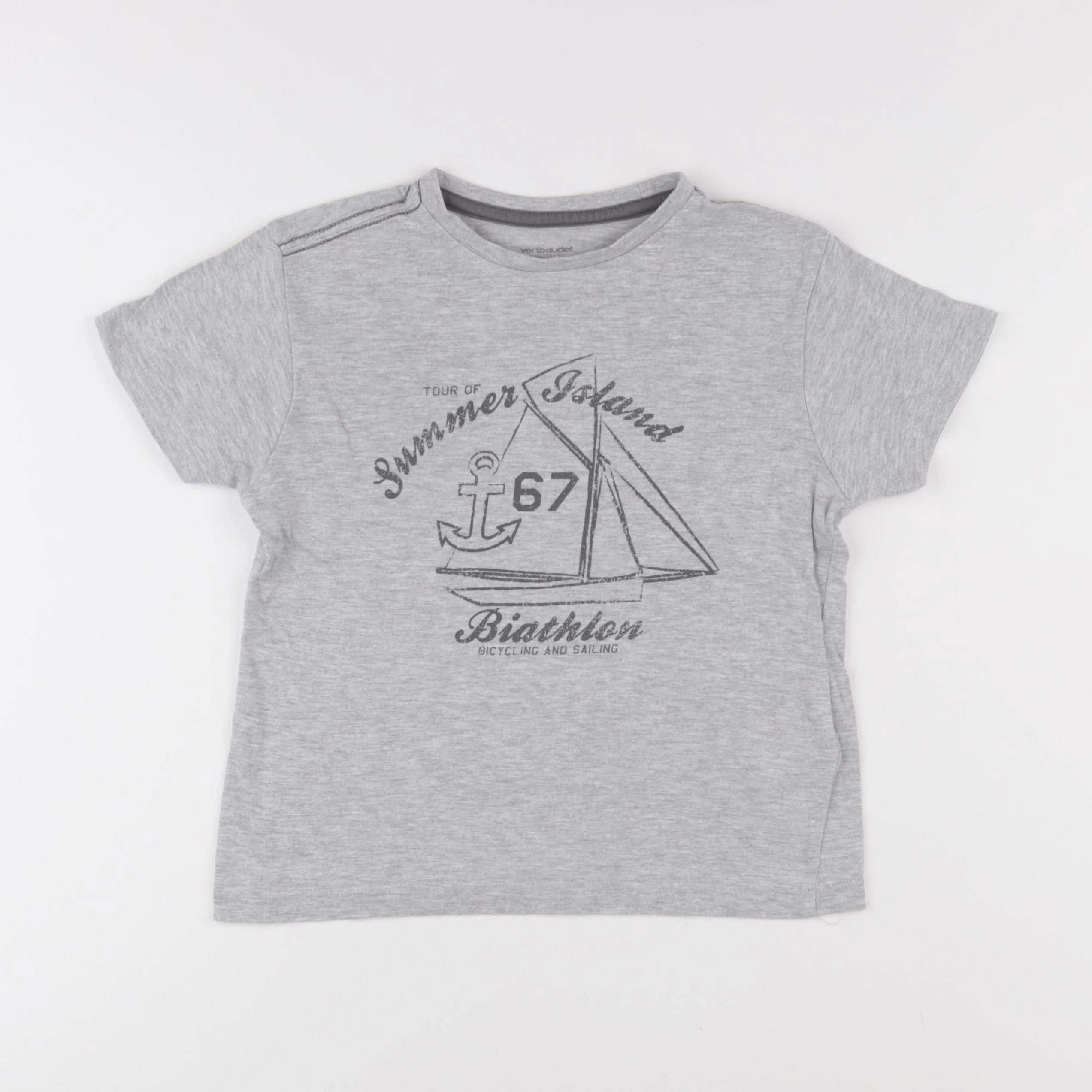 Vertbaudet - tee-shirt gris - 6 ans