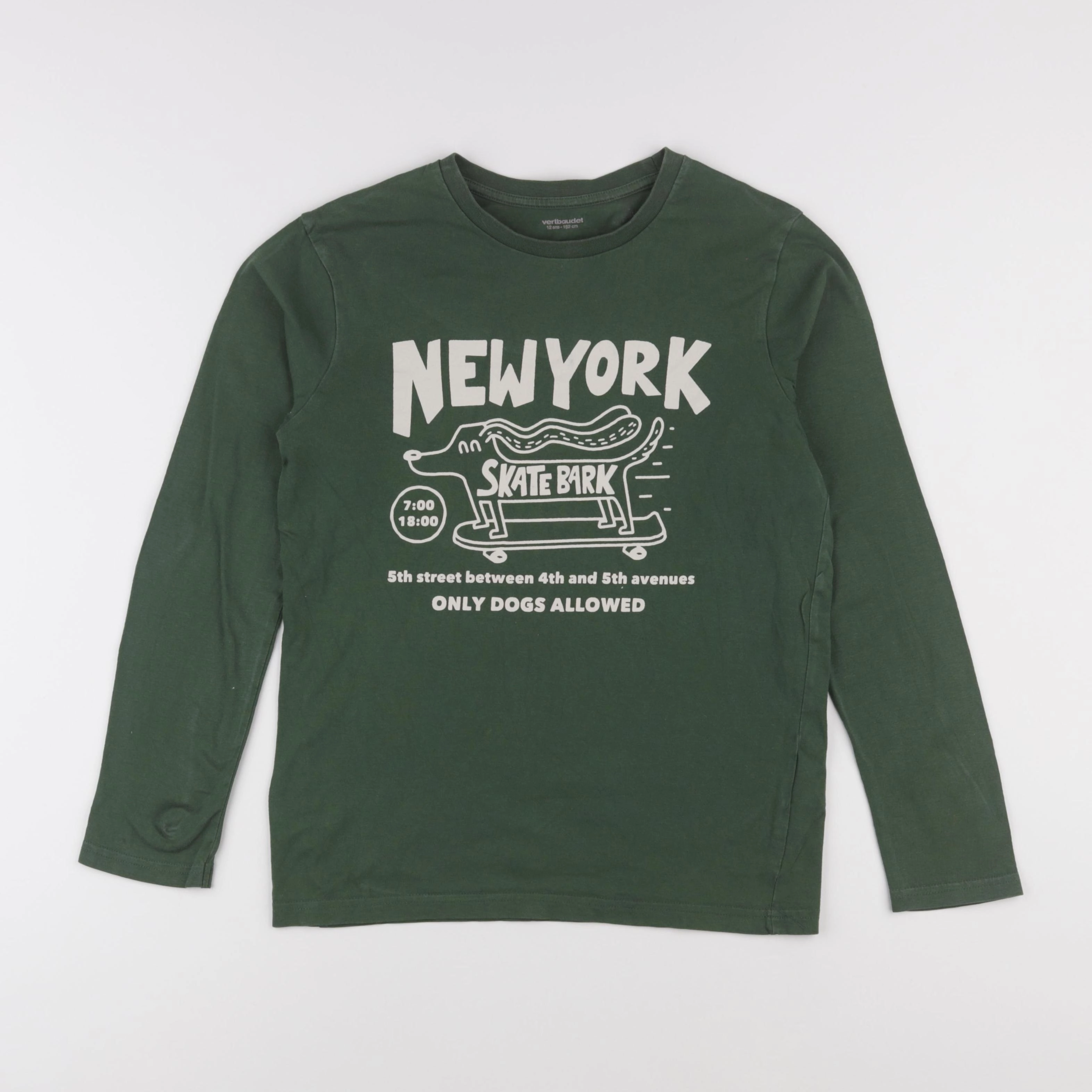 Vertbaudet - tee-shirt vert - 12 ans
