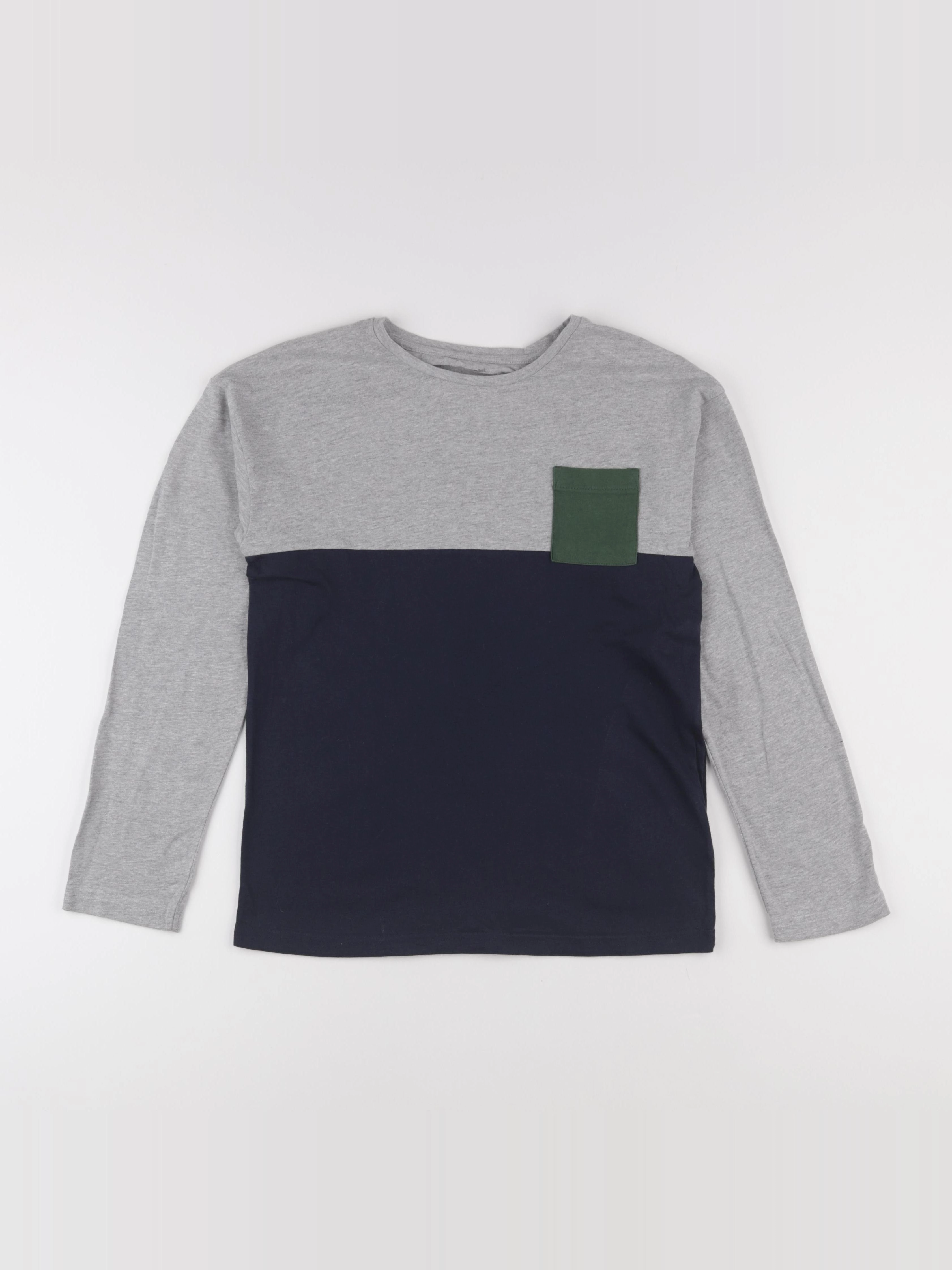 Vertbaudet - tee-shirt gris, bleu - 12 ans