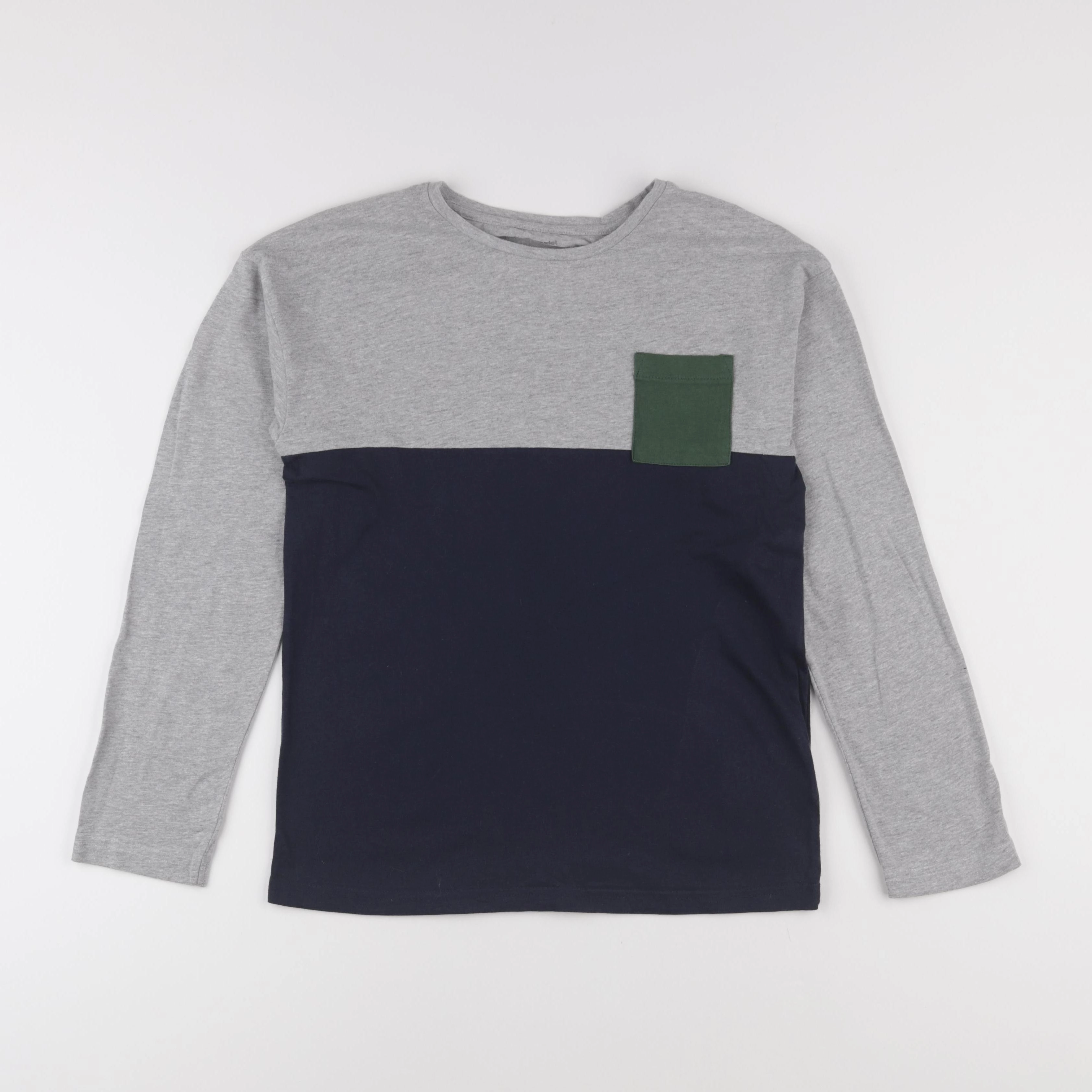Vertbaudet - tee-shirt gris, bleu - 12 ans