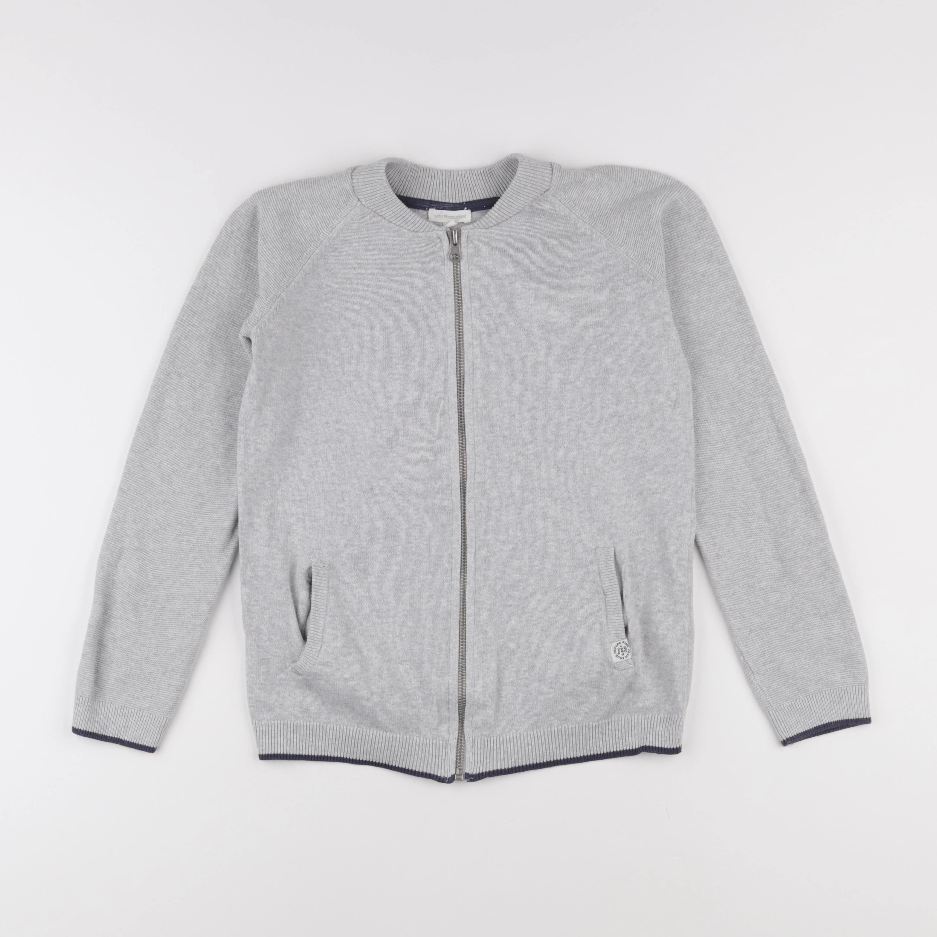 Vertbaudet - gilet gris - 10 ans