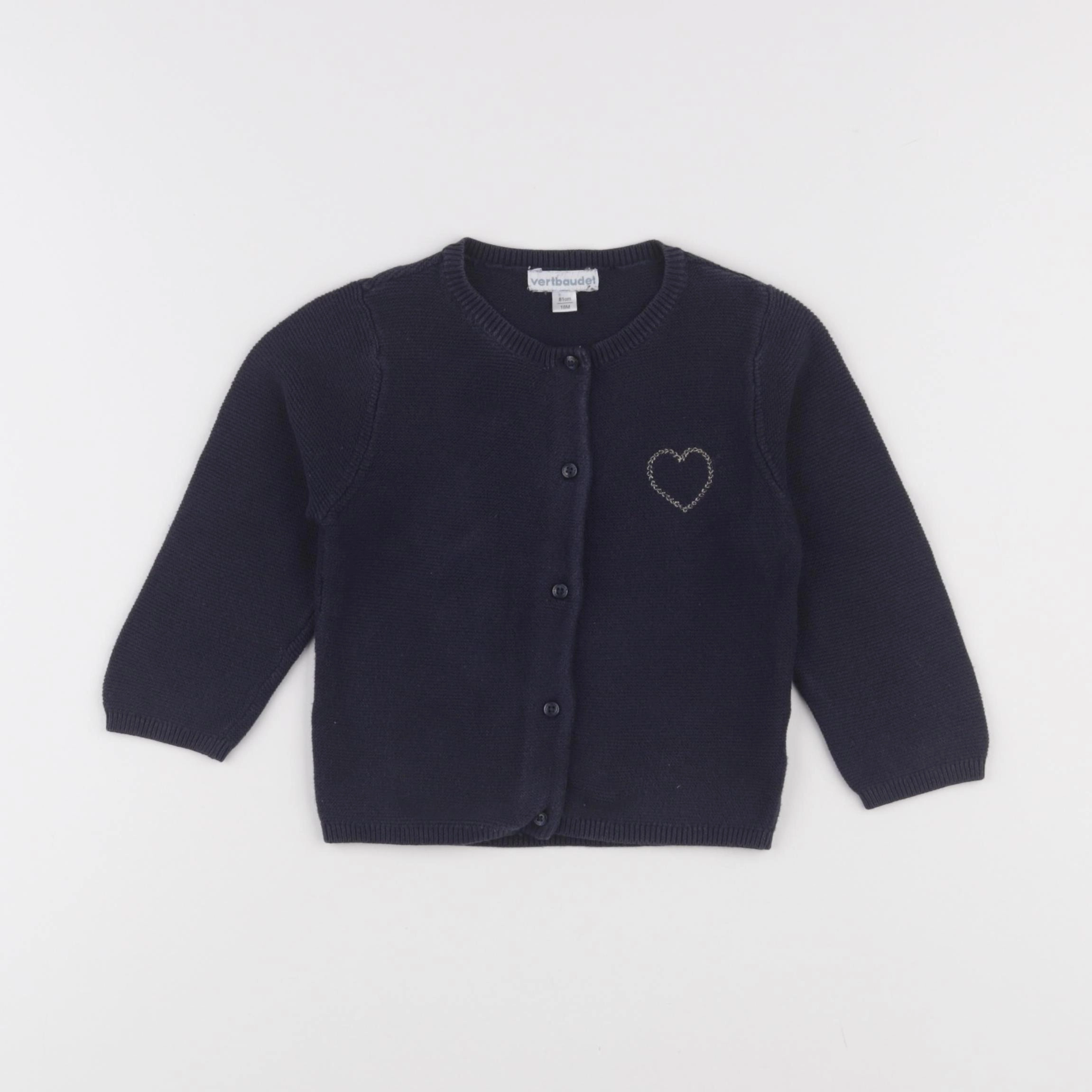 Vertbaudet - gilet bleu - 18 mois
