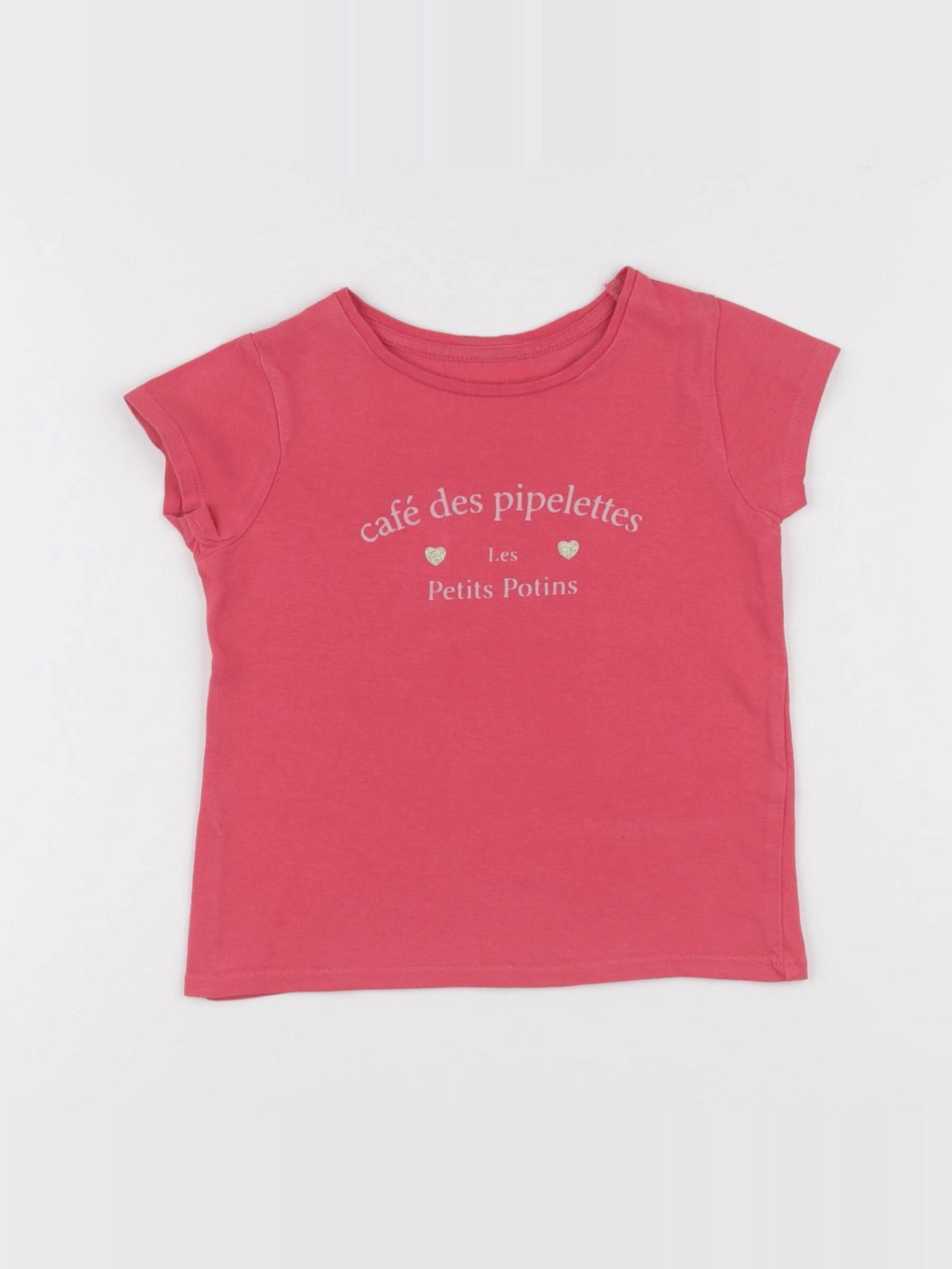 Vertbaudet - tee-shirt rose - 3 ans