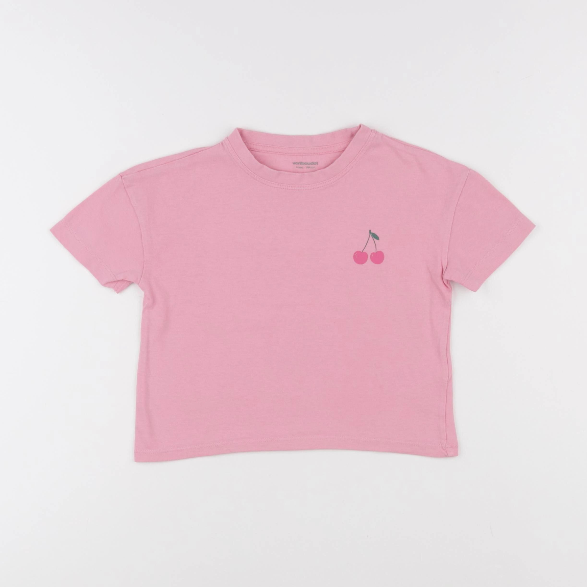 Vertbaudet - tee-shirt rose - 4 ans