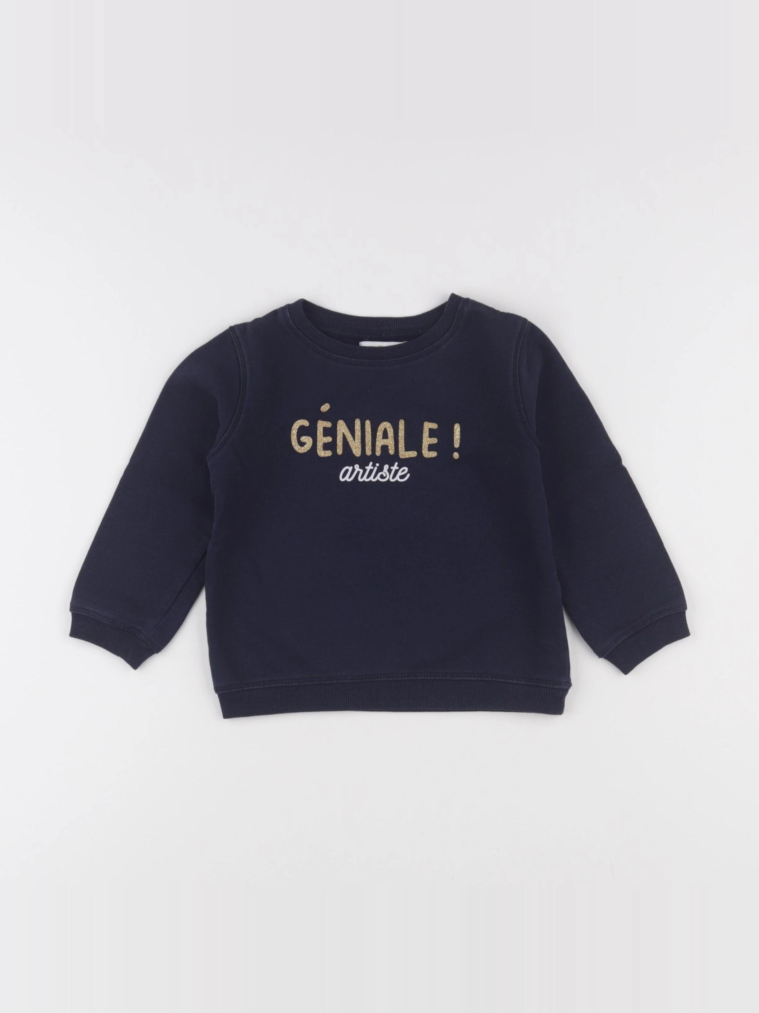 Vertbaudet - sweat bleu - 3 ans