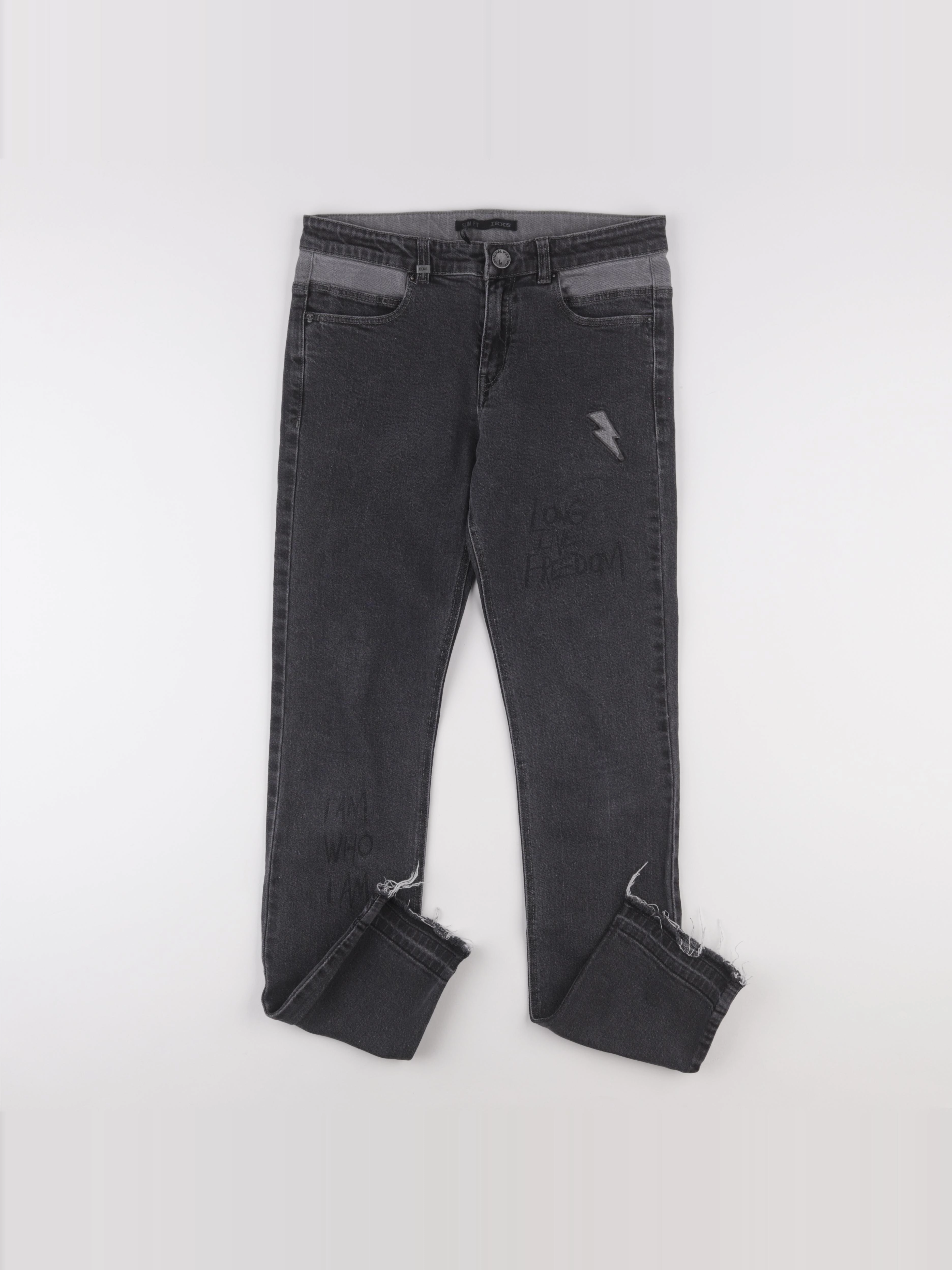 IKKS - jean gris - 14 ans