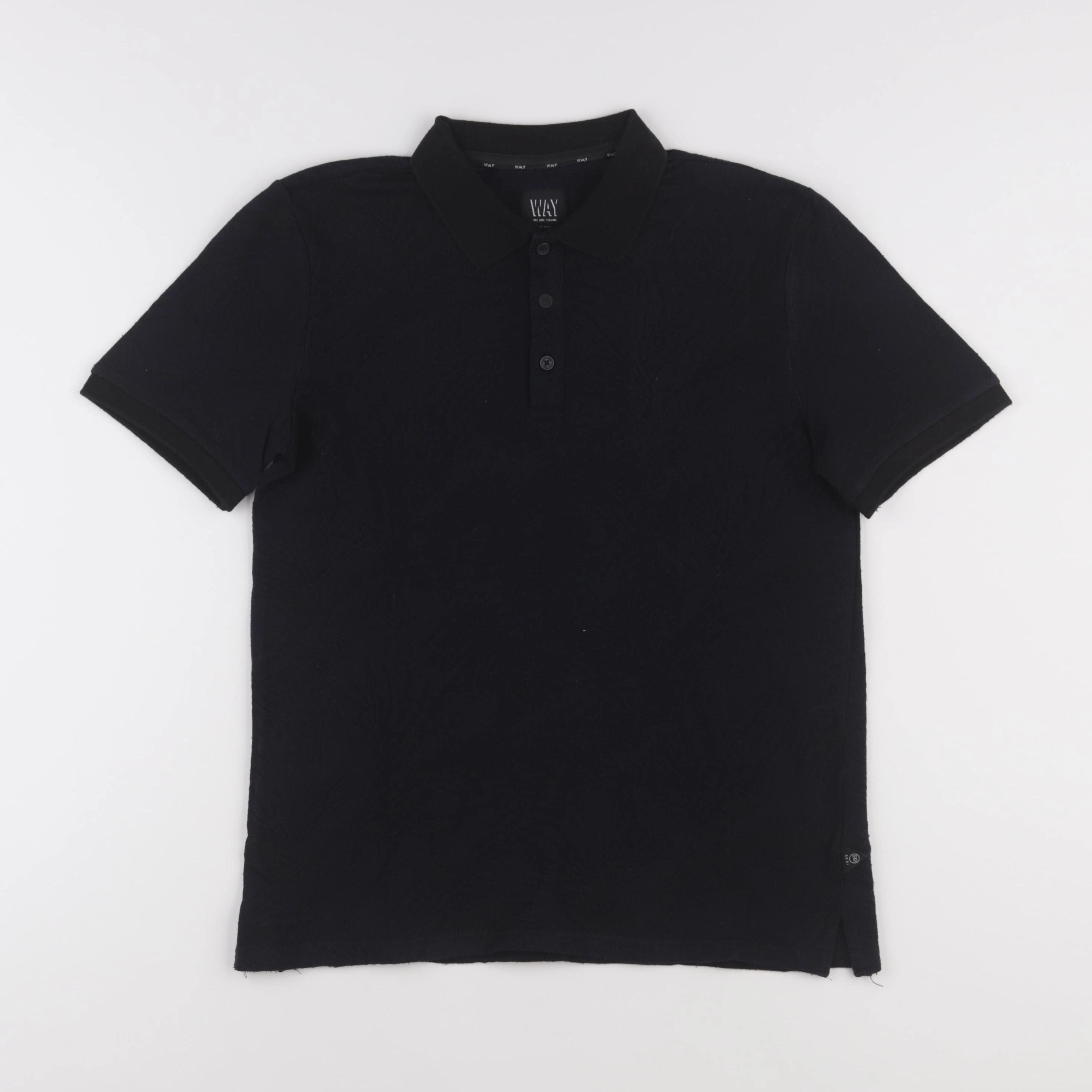 IKKS - polo blanc, noir - 14 ans