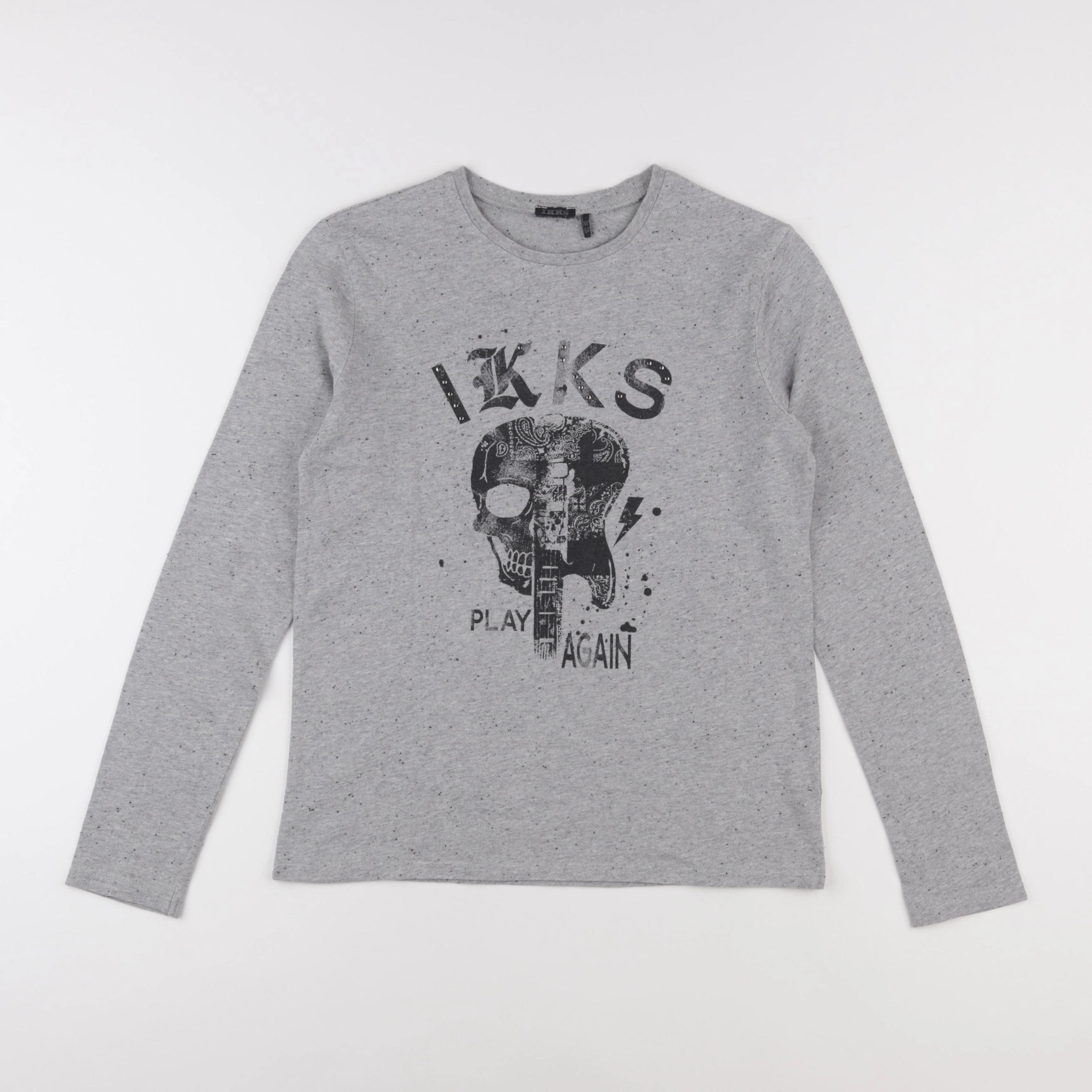 IKKS - tee-shirt gris - 14 ans