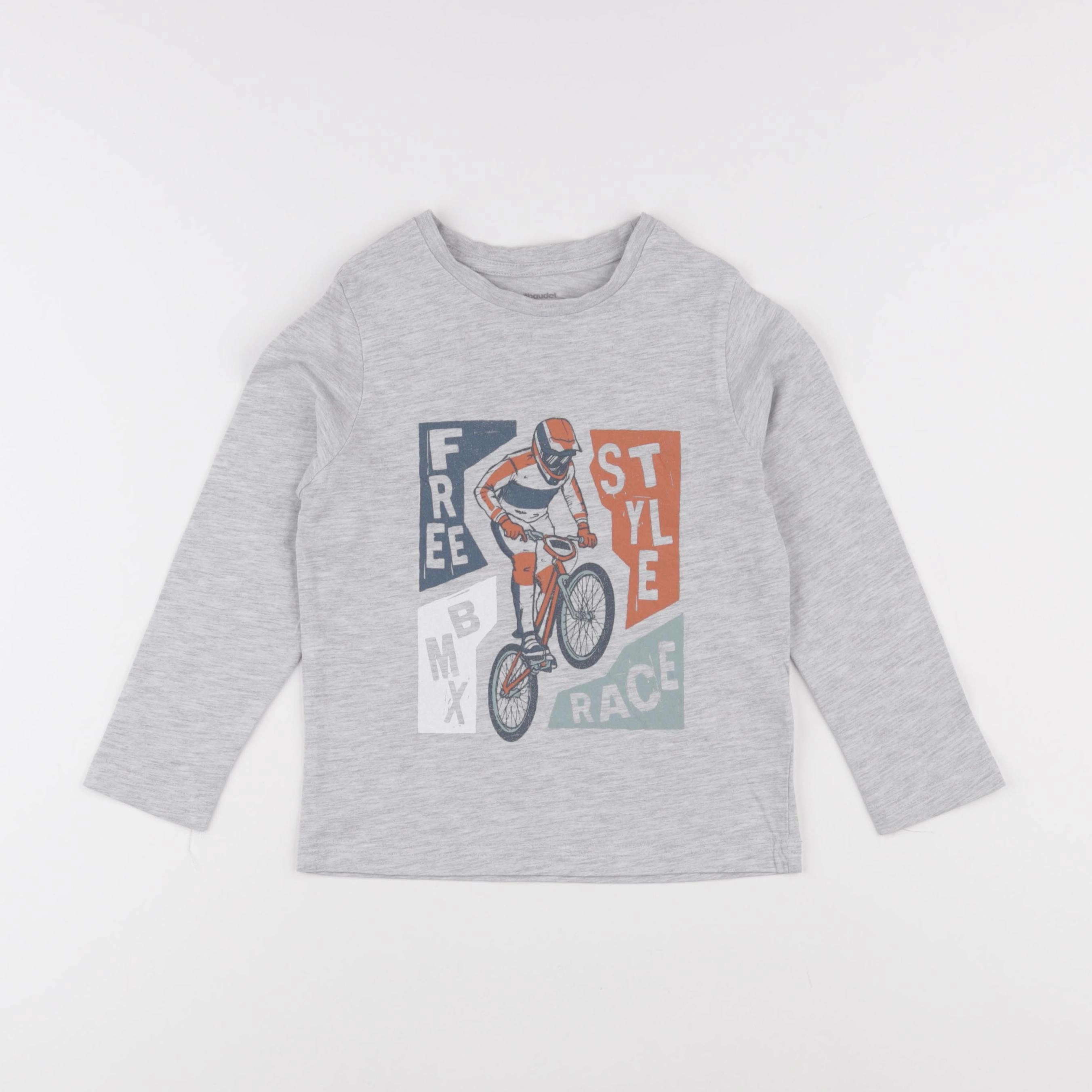 Vertbaudet - tee-shirt gris - 5 ans