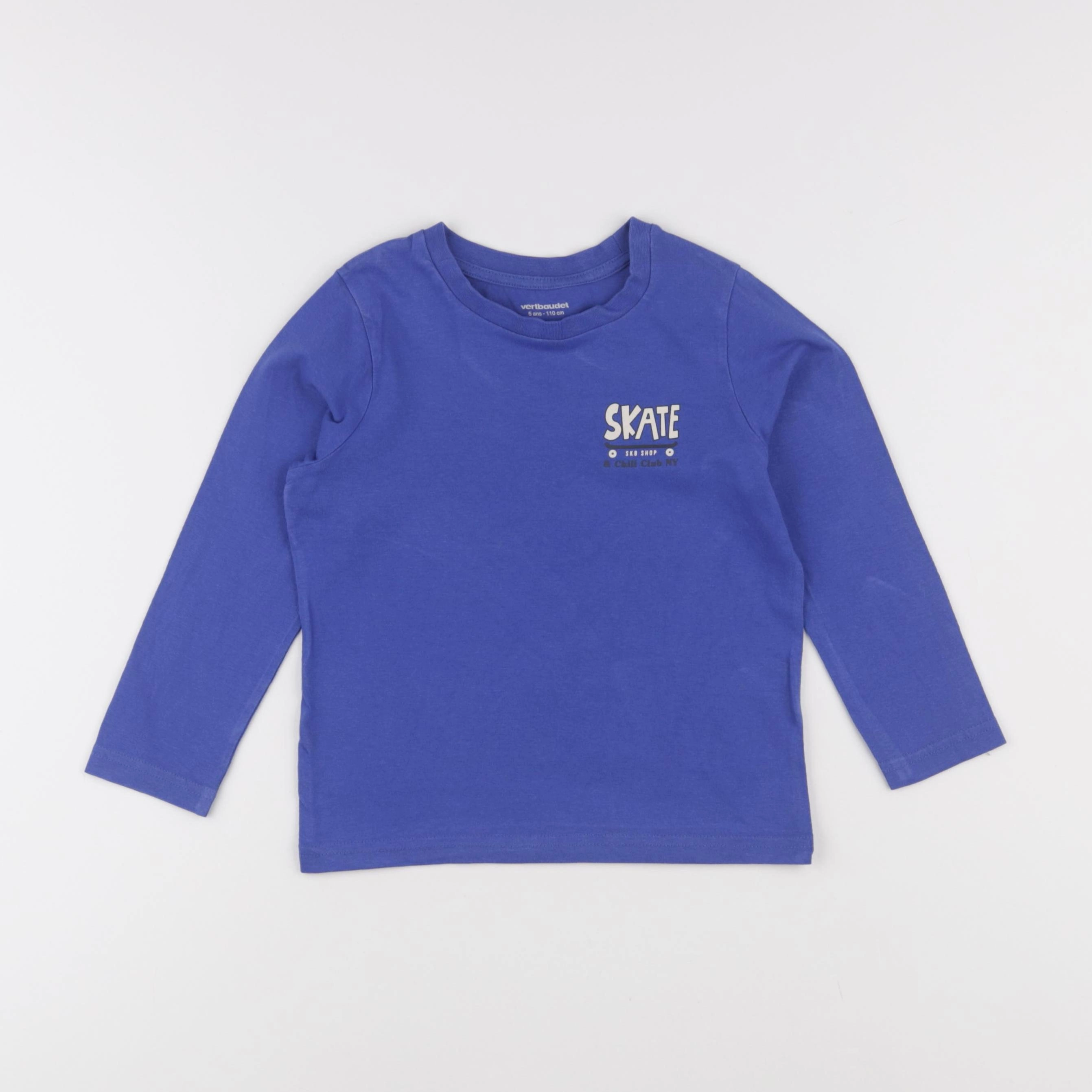 Vertbaudet - tee-shirt bleu - 5 ans
