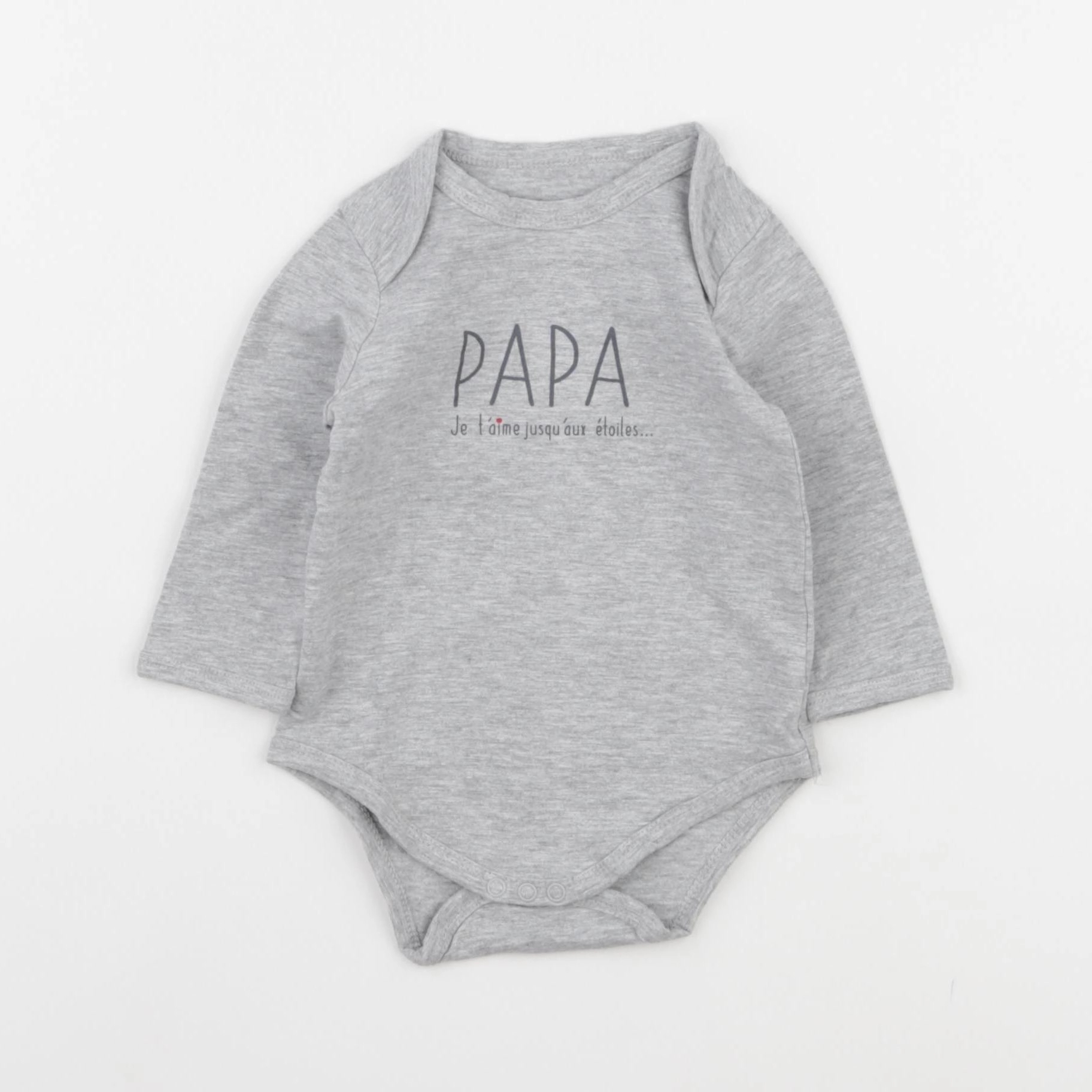Vertbaudet - body gris - 9 mois