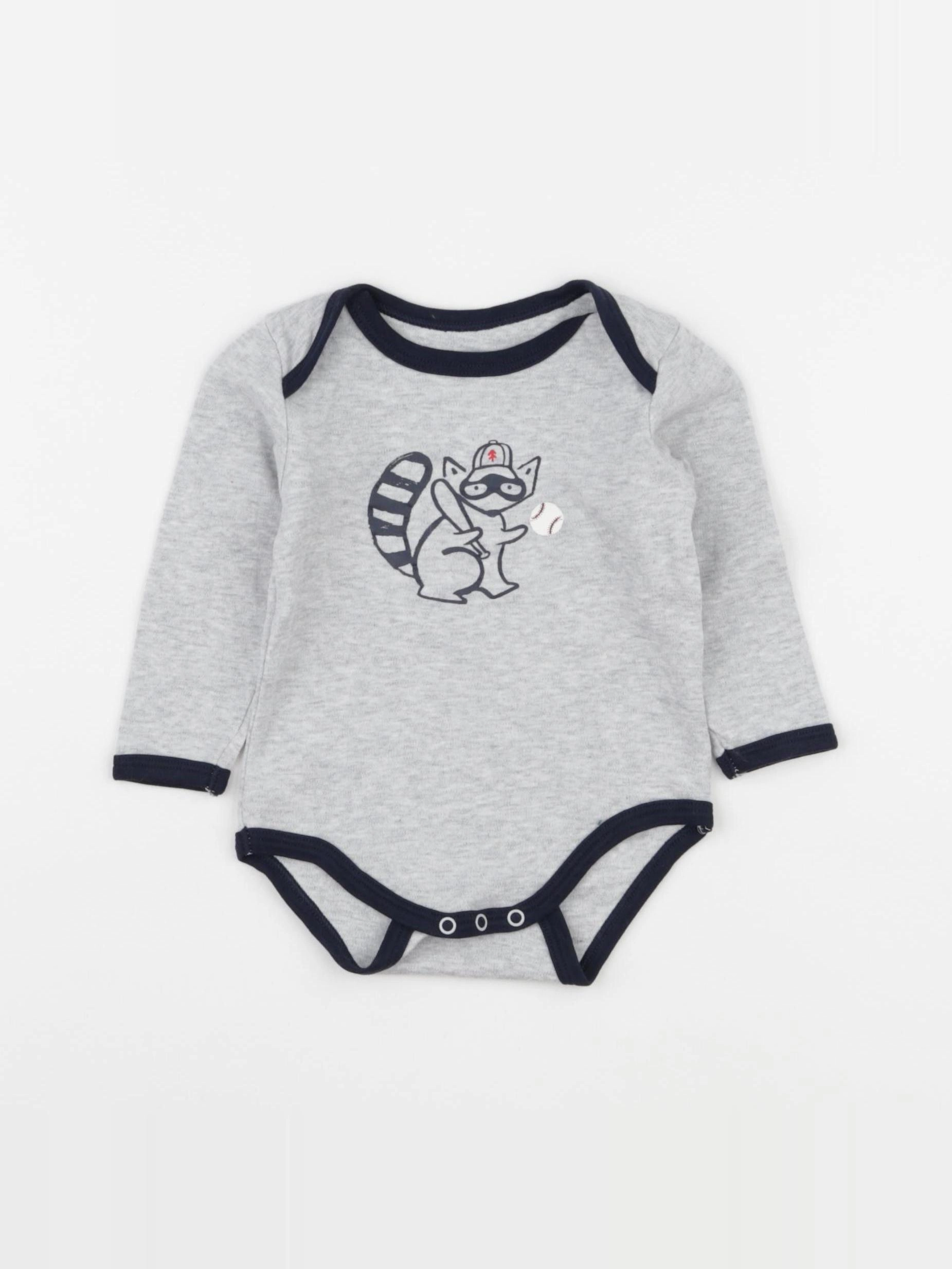 Vertbaudet - body gris - 9 mois