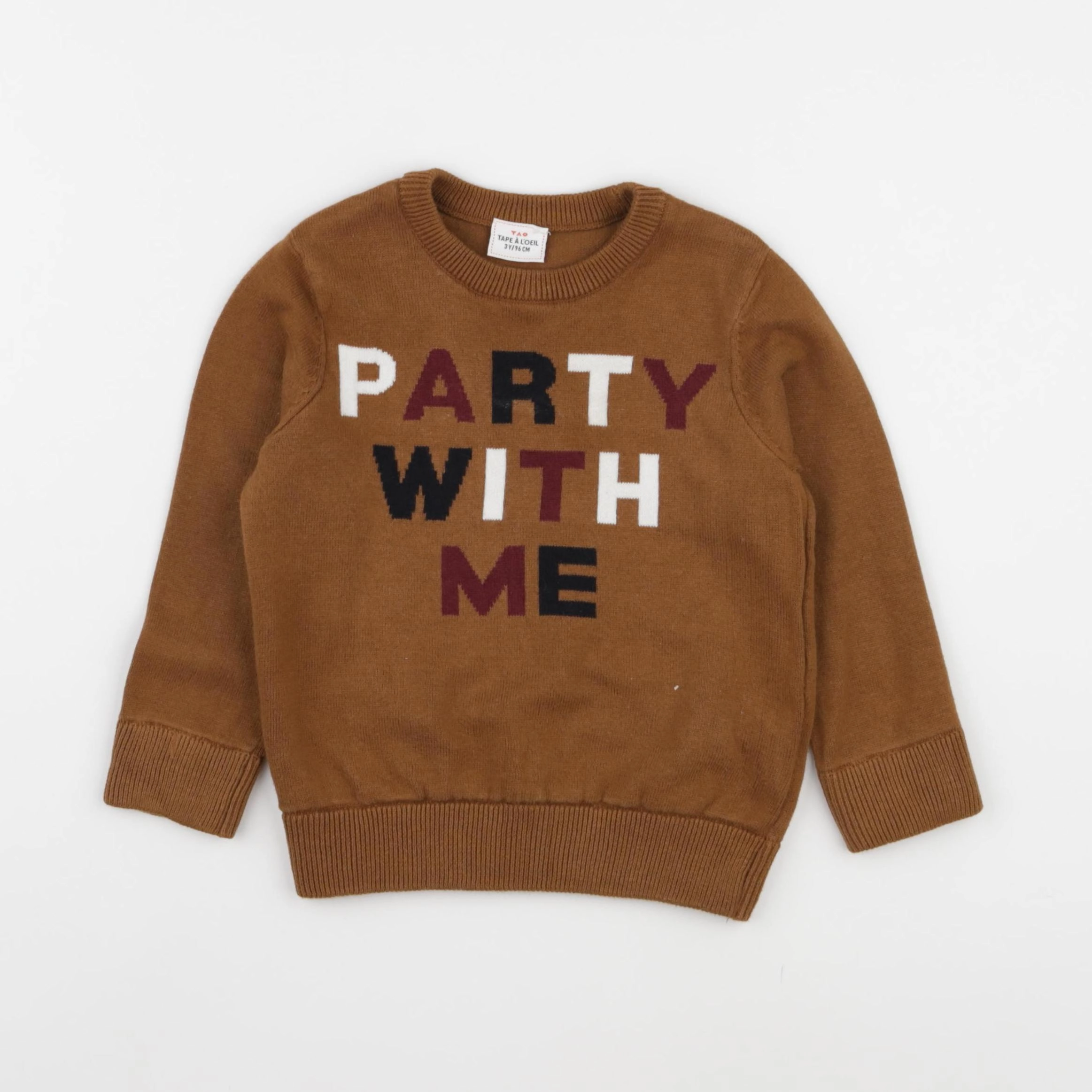 Tape à l'oeil - pull marron - 3 ans