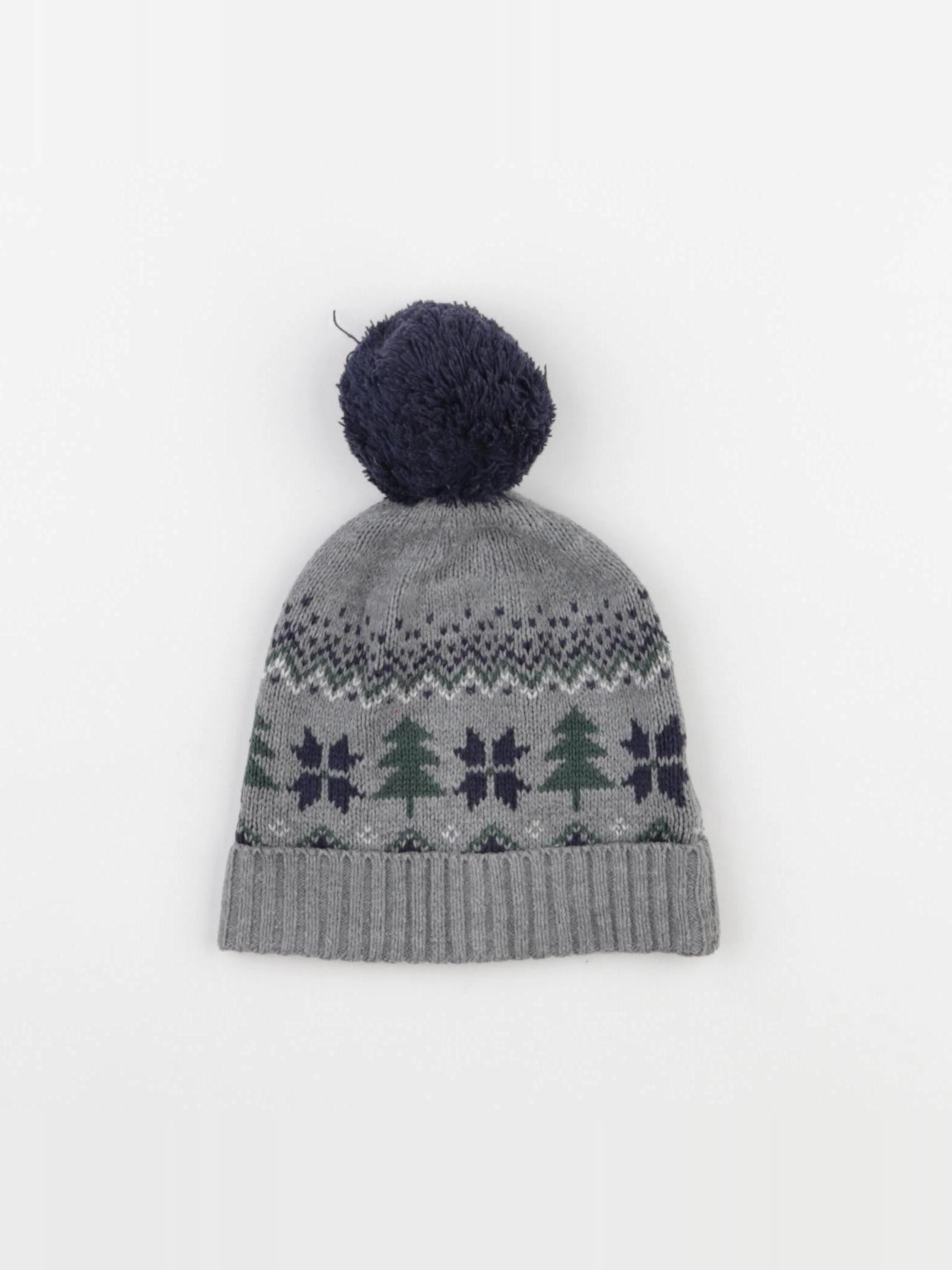 Vertbaudet - bonnet bleu, gris - 2/3 ans