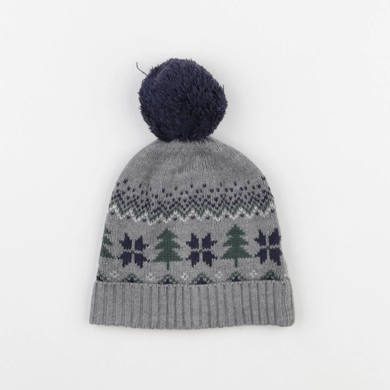 Vertbaudet - bonnet bleu, gris - 2/3 ans