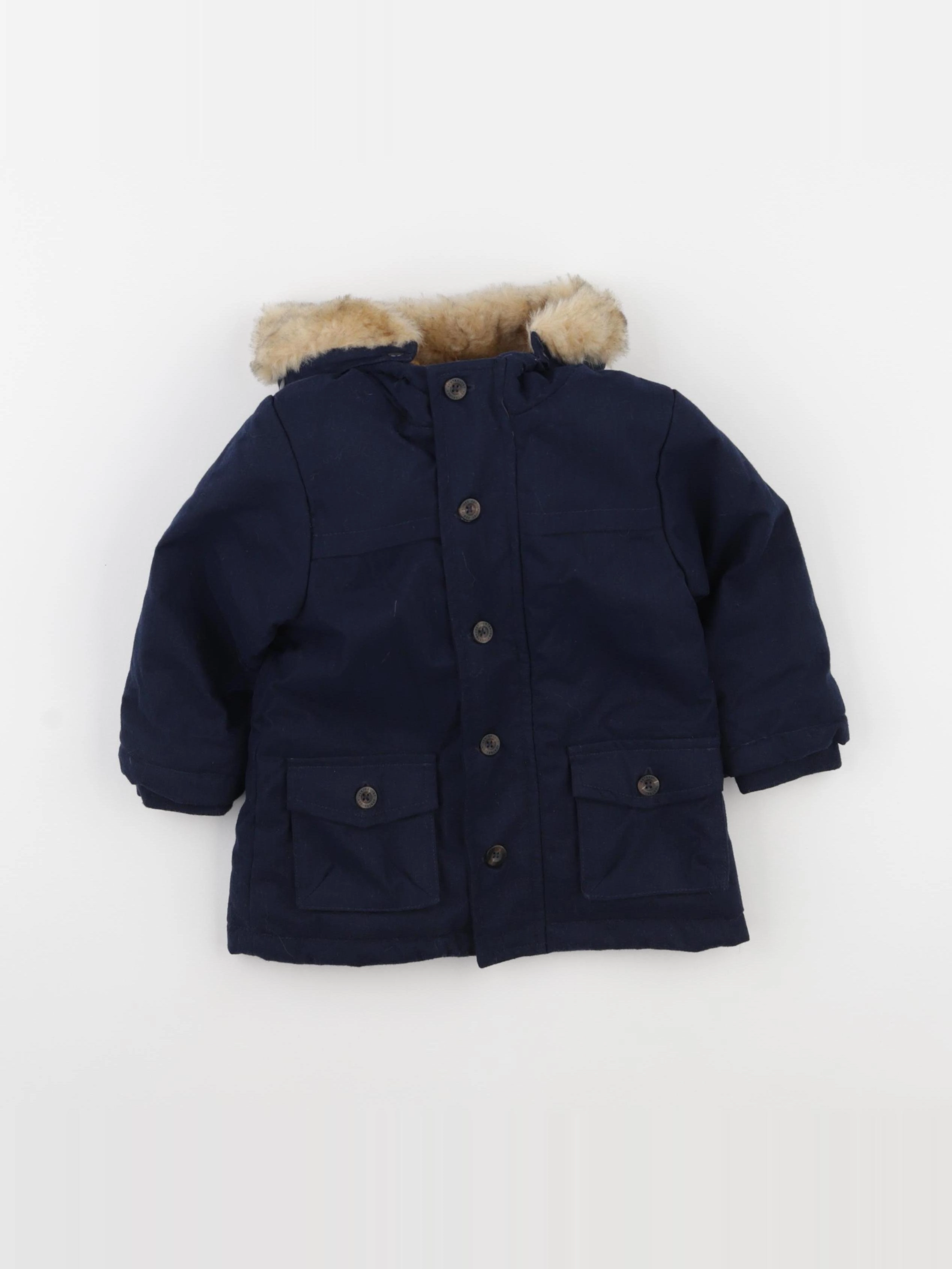 Vertbaudet - manteau bleu - 18 mois