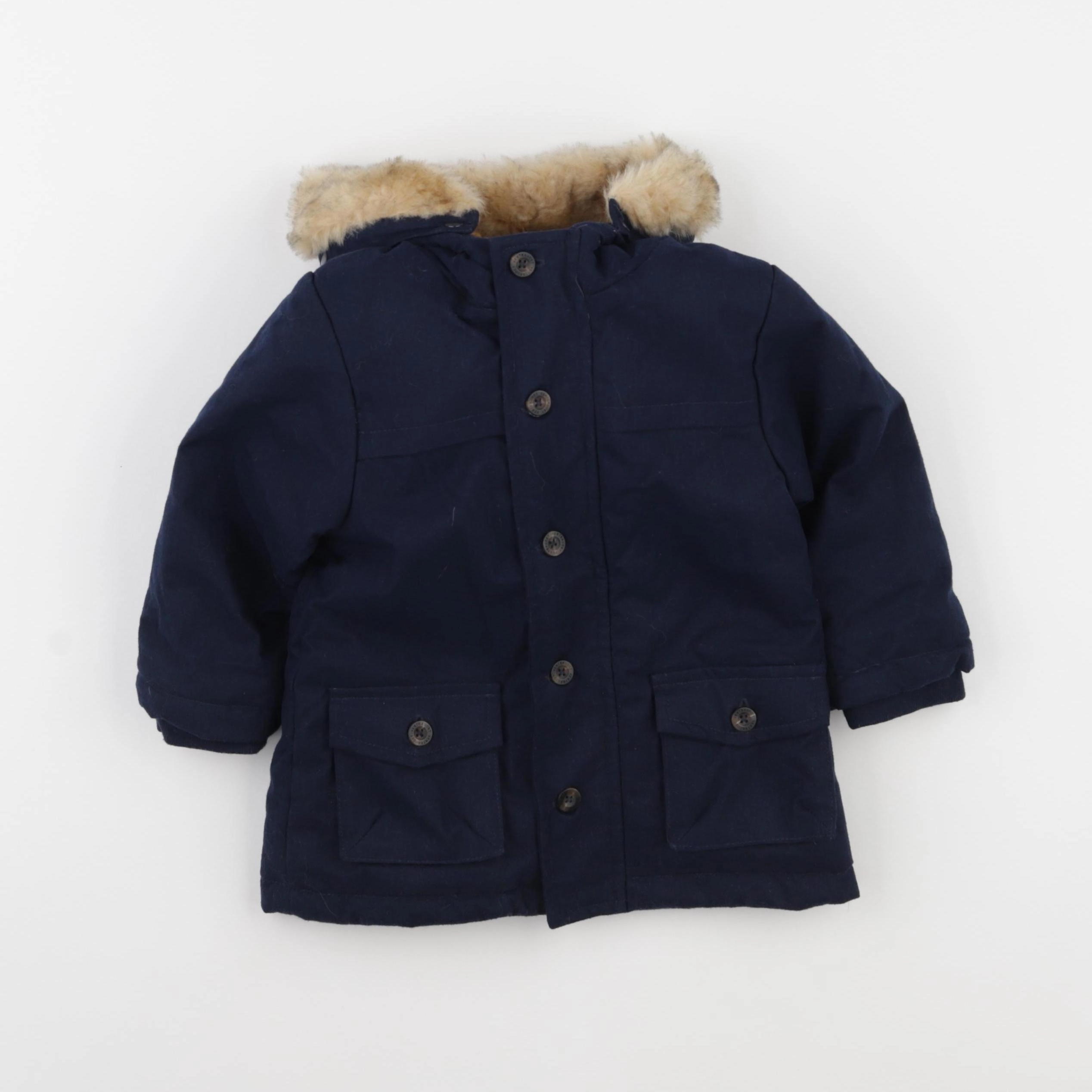 Vertbaudet - manteau bleu - 18 mois