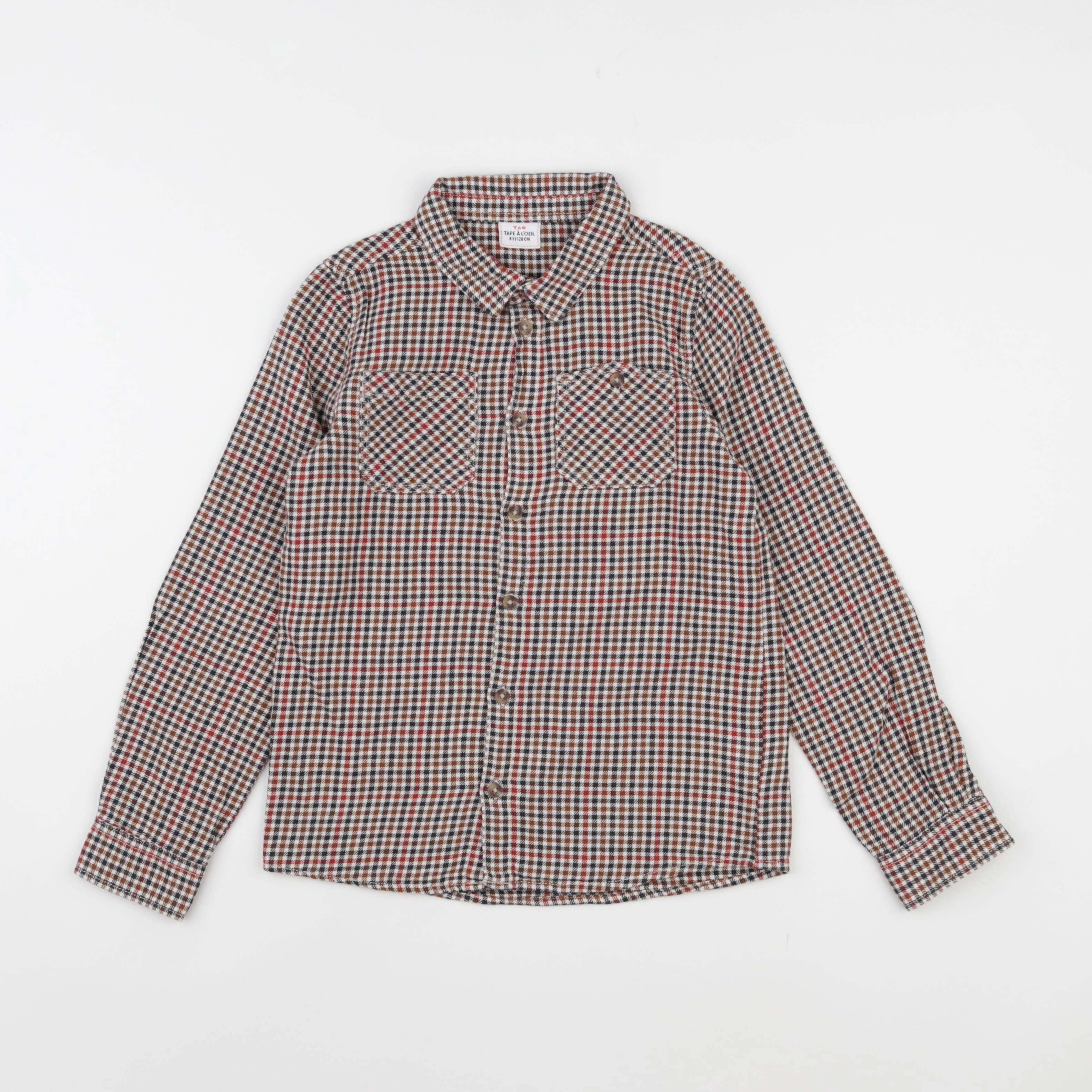 Tape à l'oeil - chemise beige, rouge - 8 ans