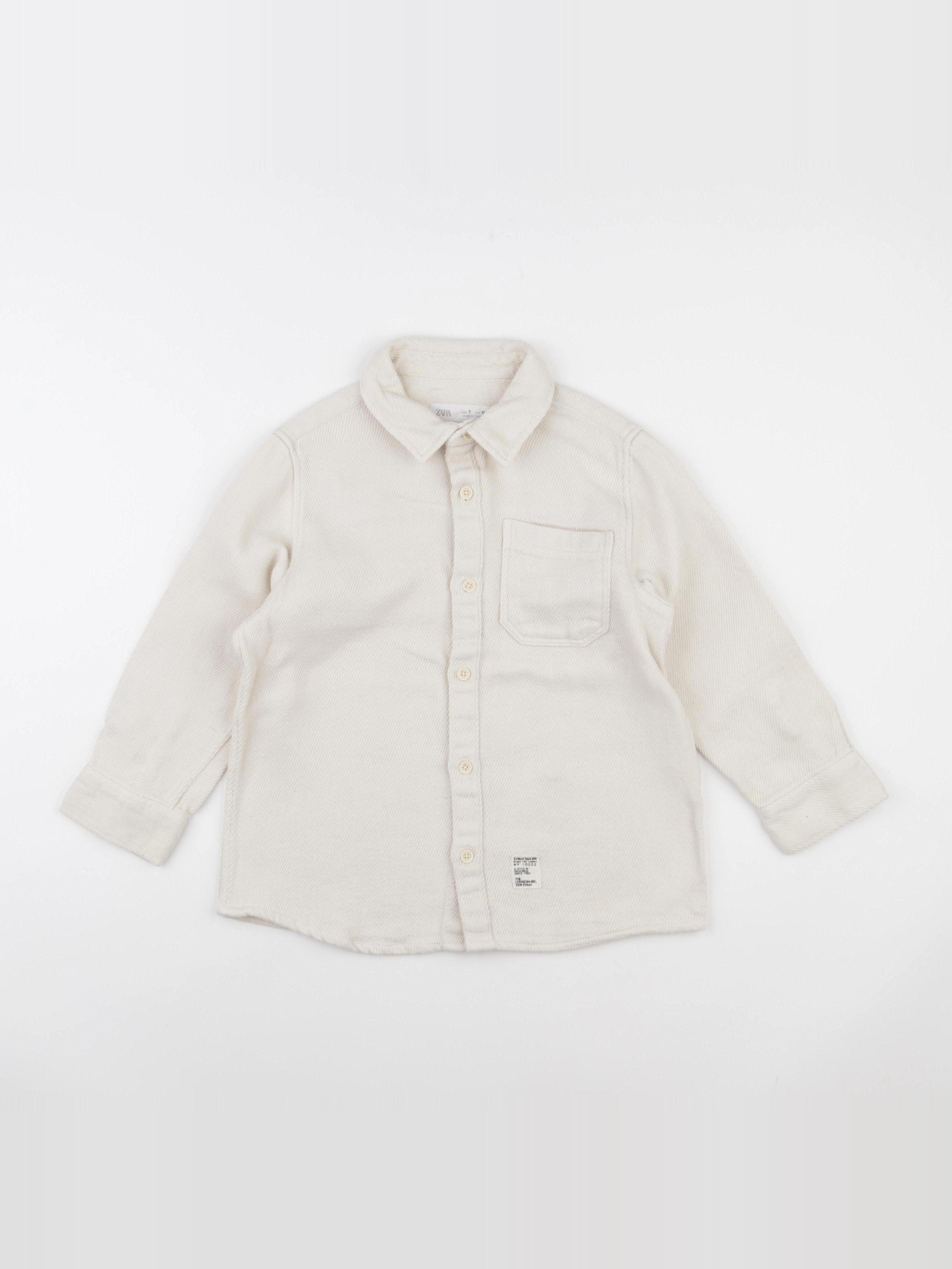 Zara - chemise beige - 7 ans