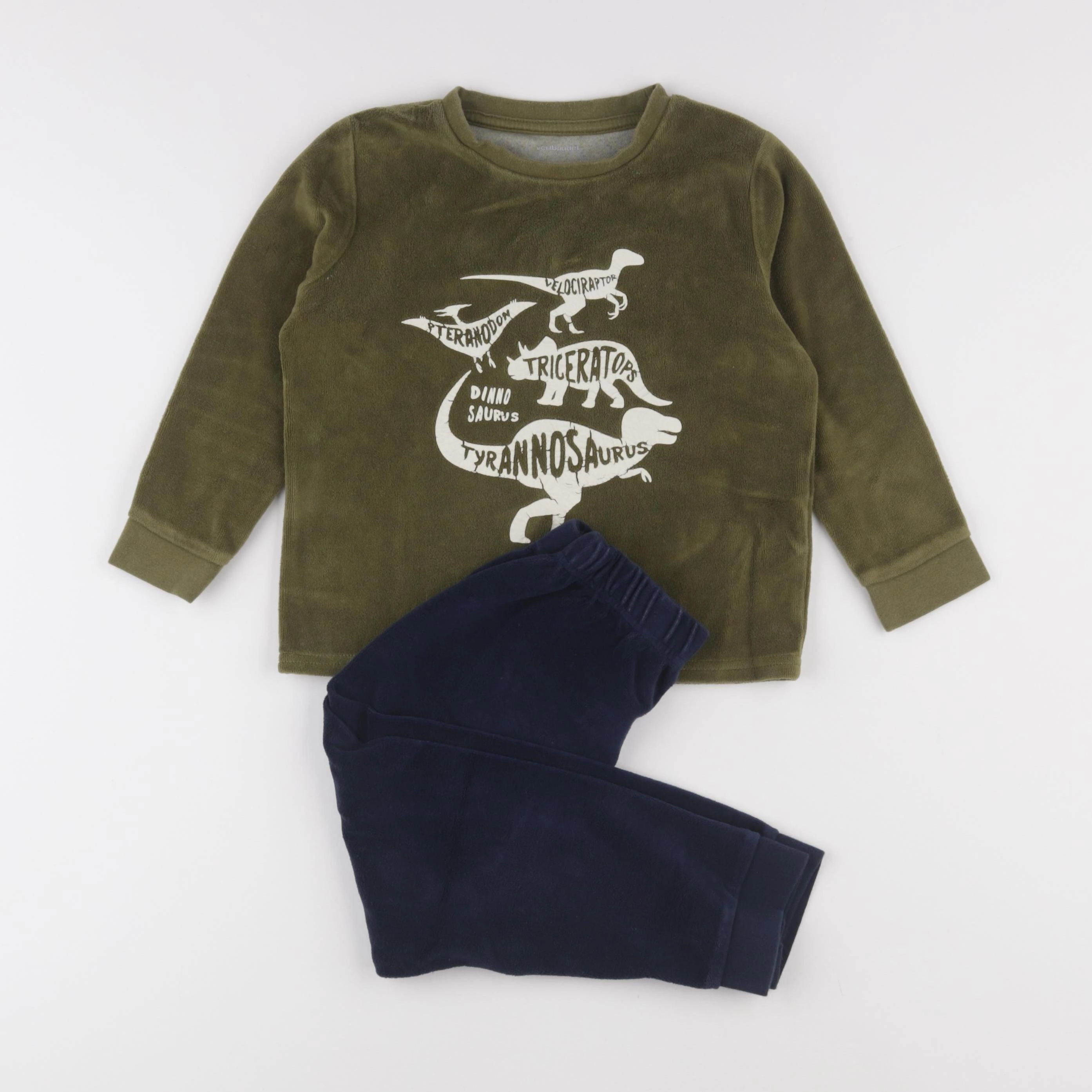 Vertbaudet - pyjama velours multicolore - 5 ans