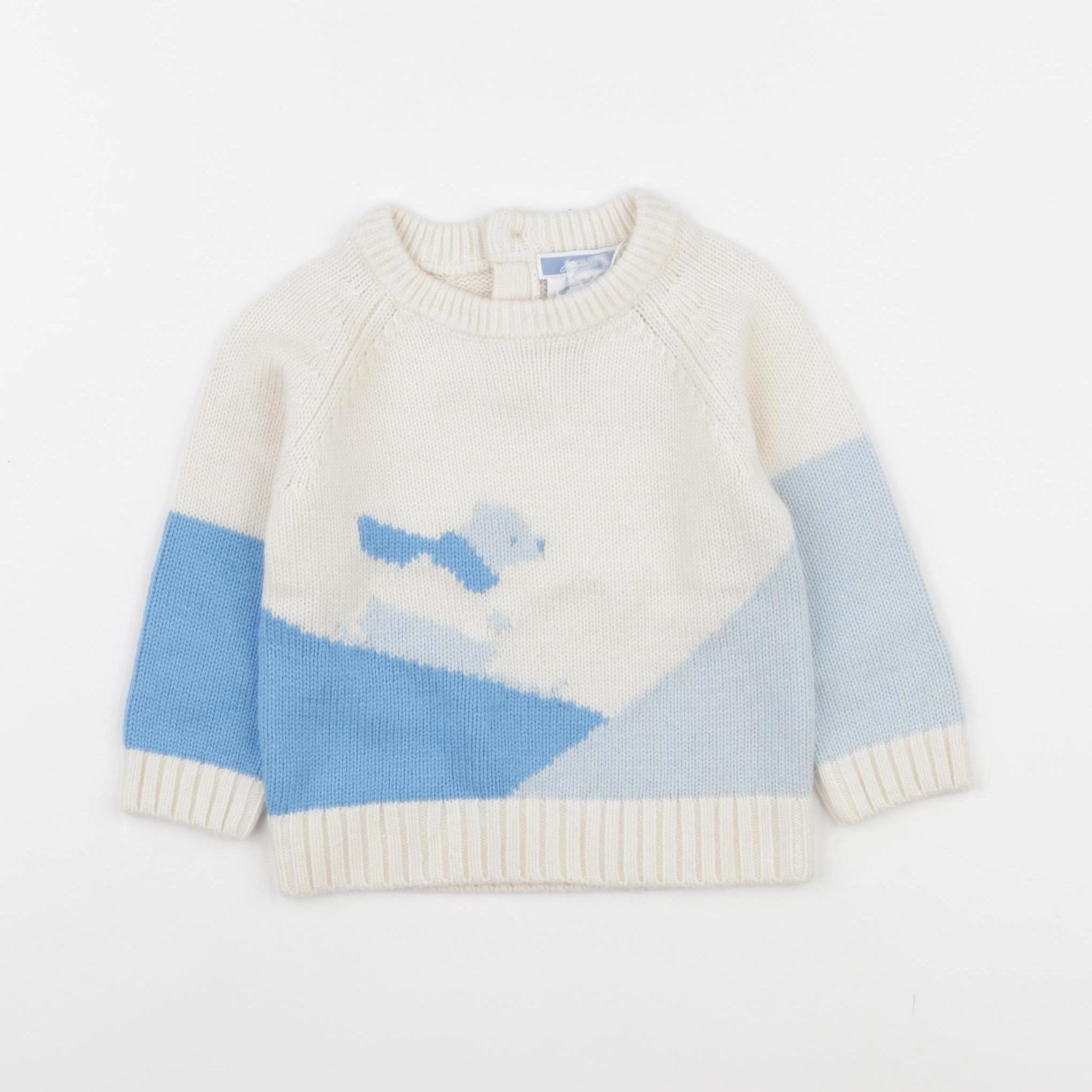 Jacadi - pull bleu - 12 mois
