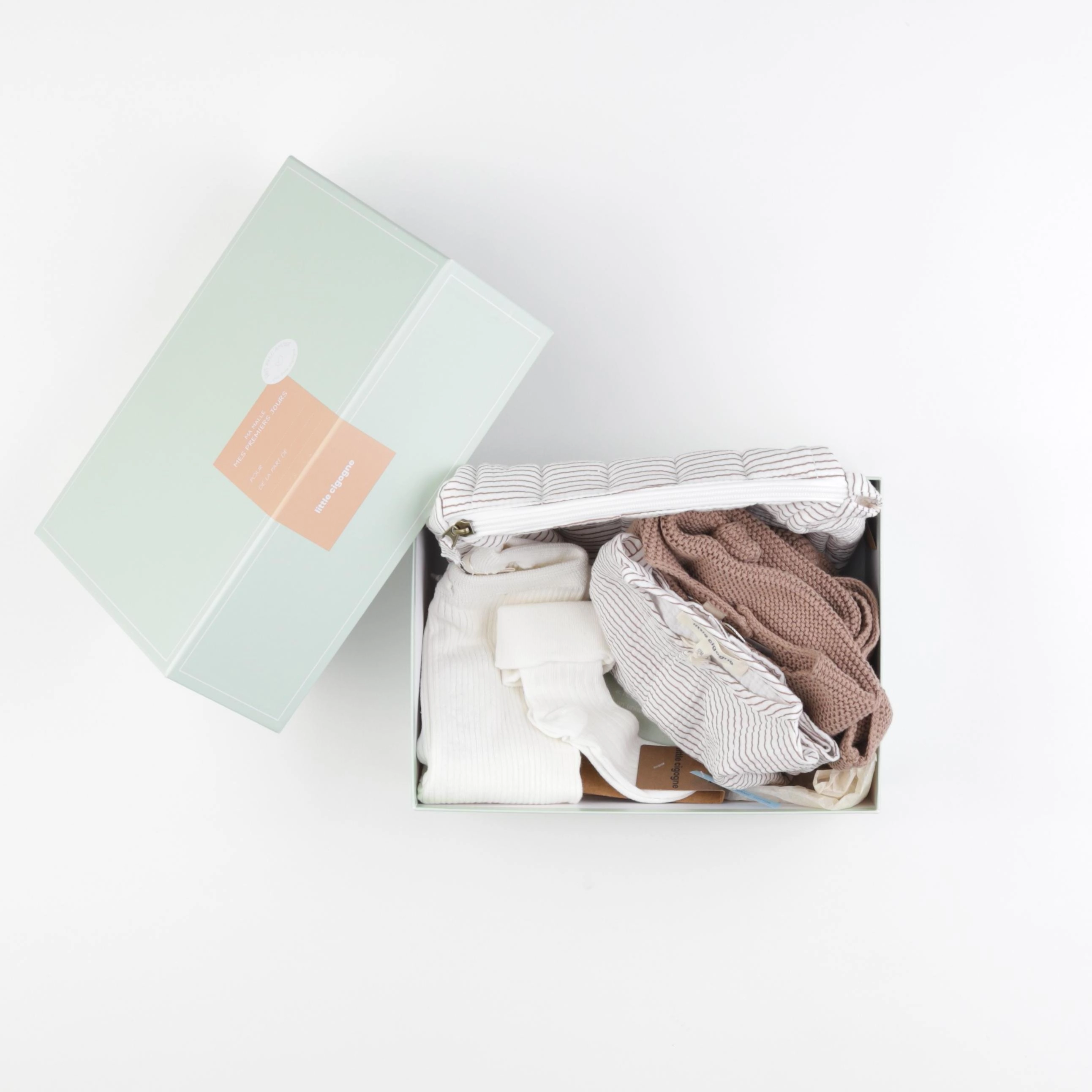 Little Cigogne - Malle naissance "Première tenue bohème" mixte - 3 mois