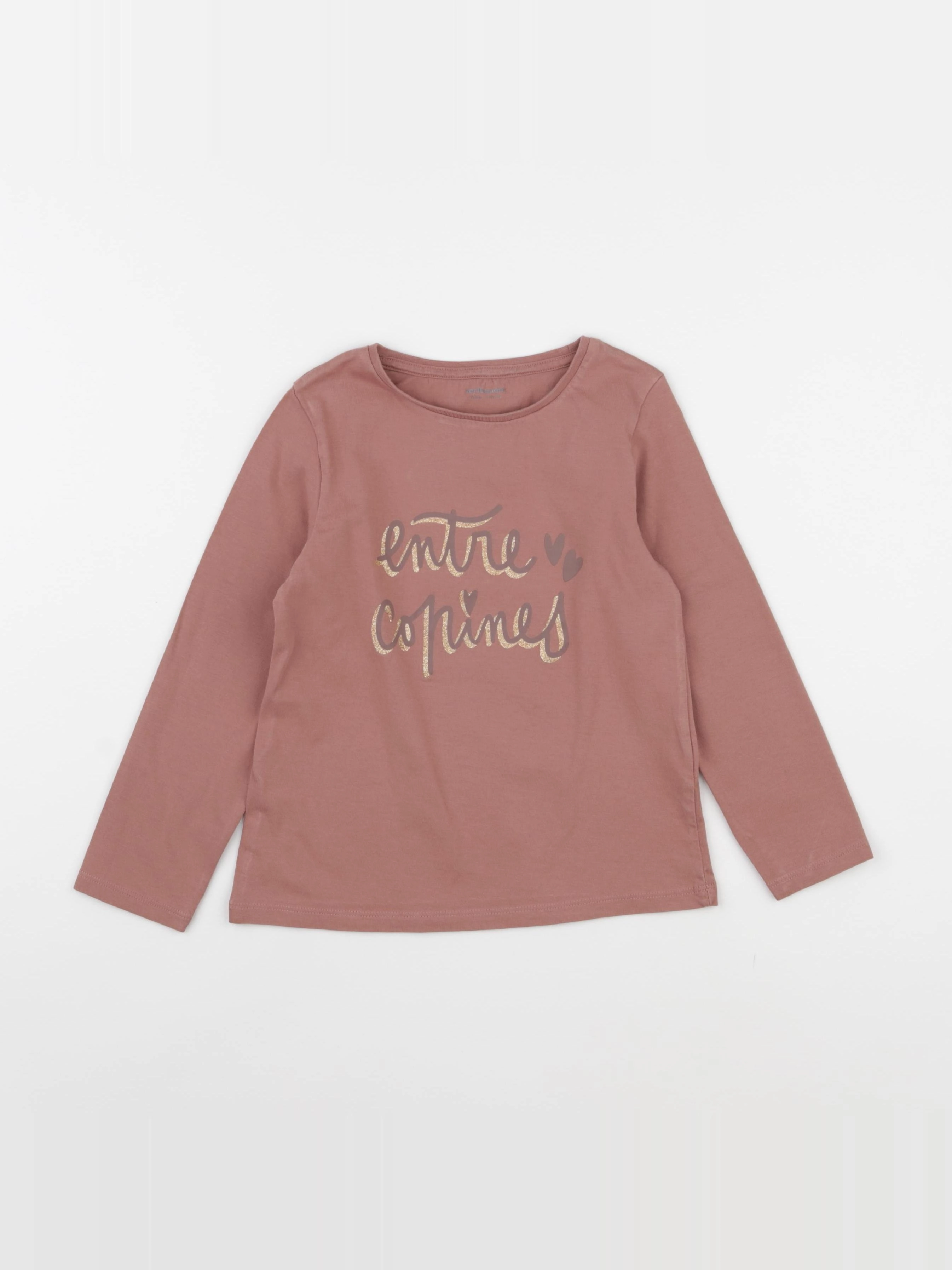 Vertbaudet - tee-shirt marron, or - 6 ans