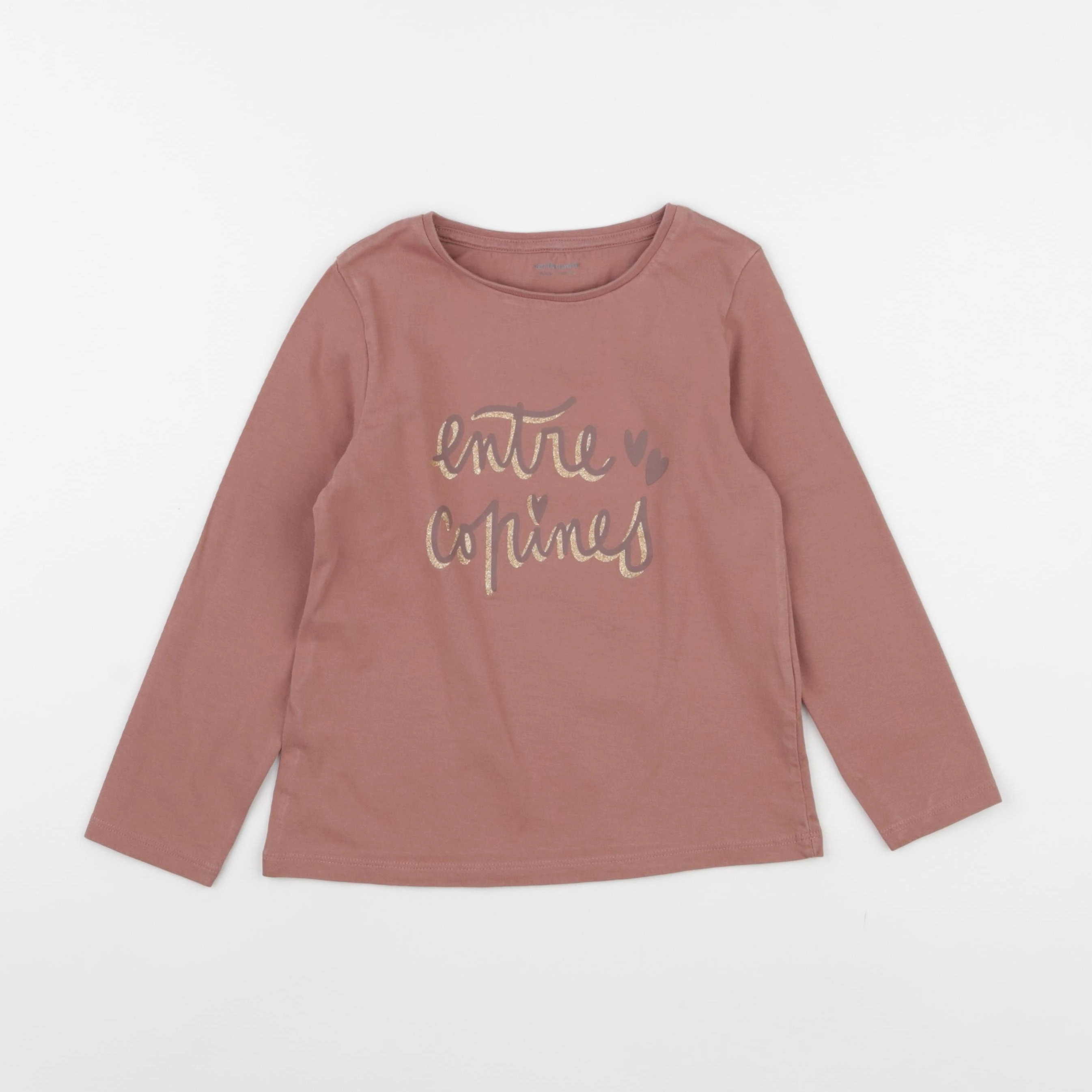 Vertbaudet - tee-shirt marron, or - 6 ans