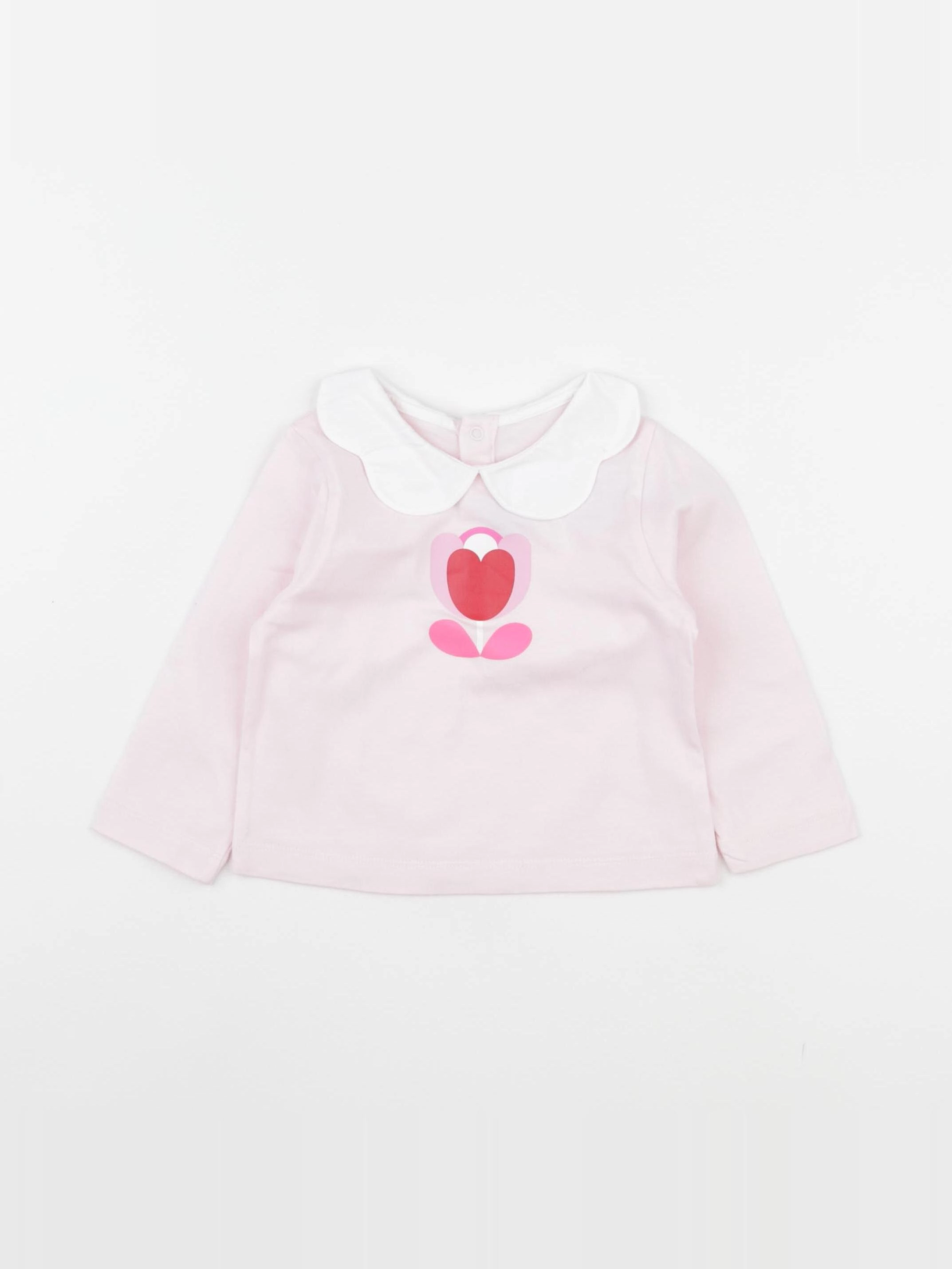 Jacadi - tee-shirt rose - 12 mois