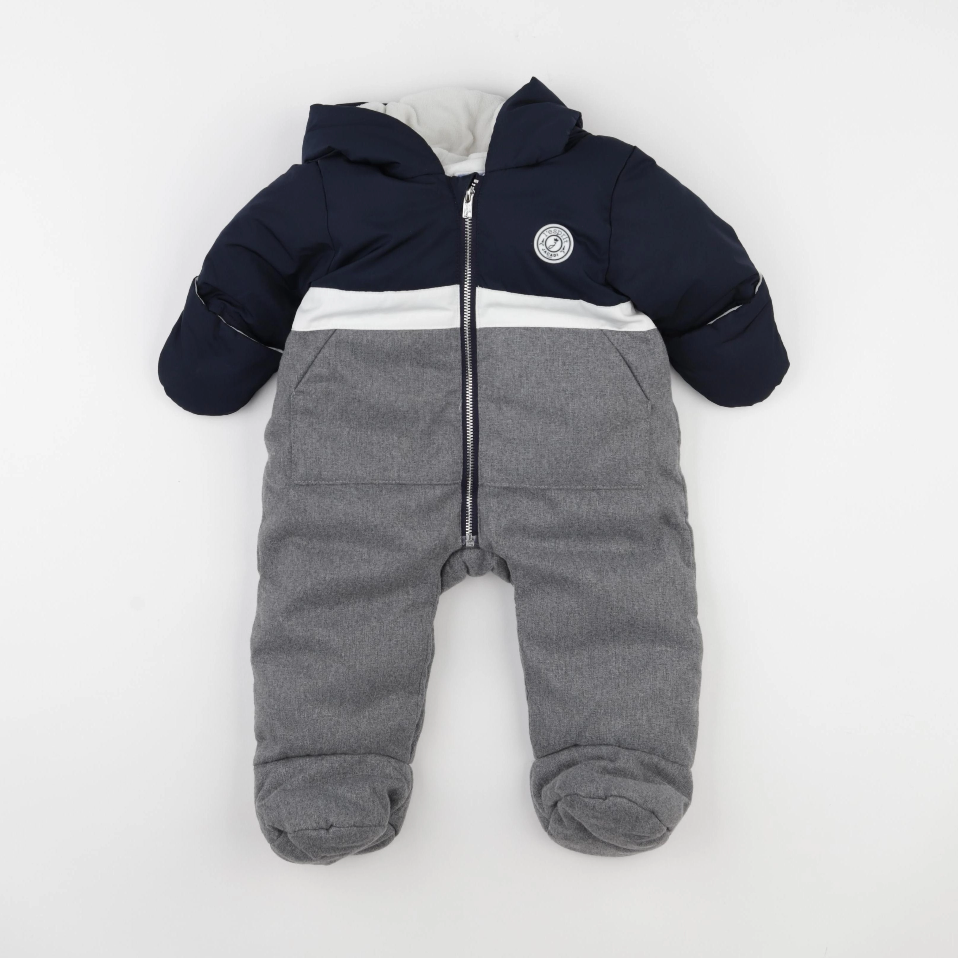 Jacadi - combi-pilote bleu, gris - 6 mois