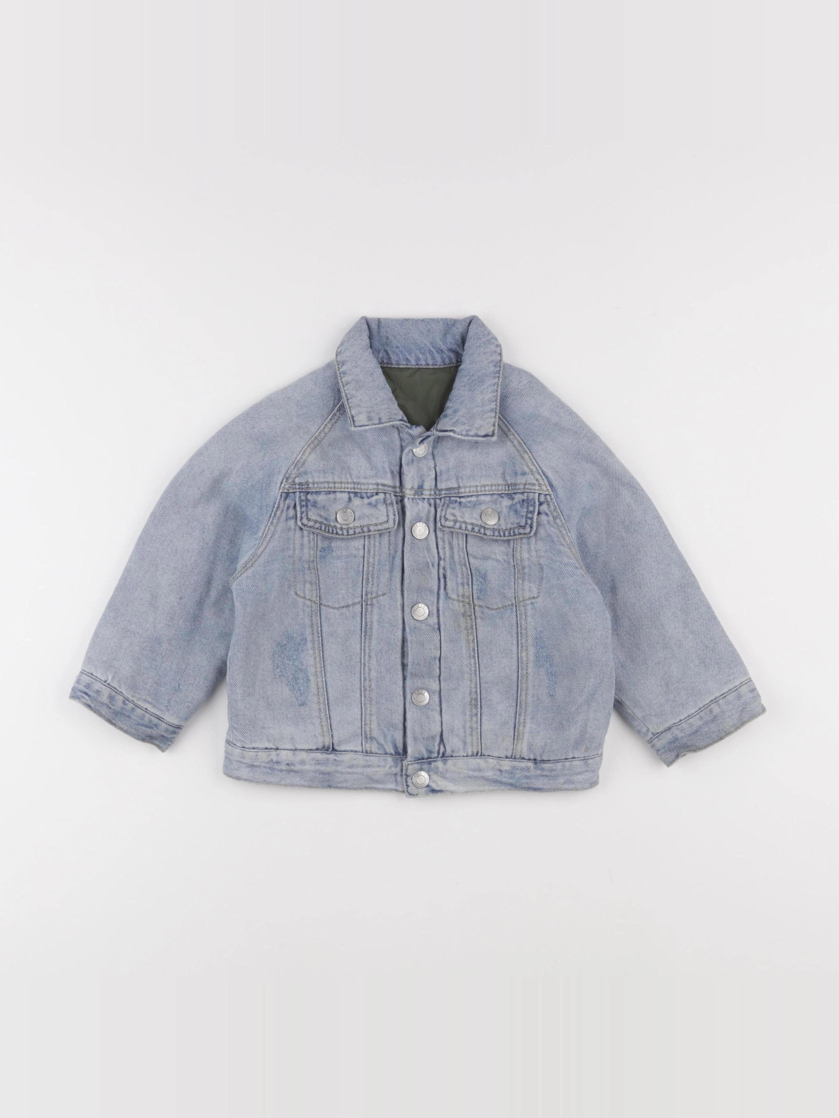 Zara - veste réversible vert - 18/24 mois