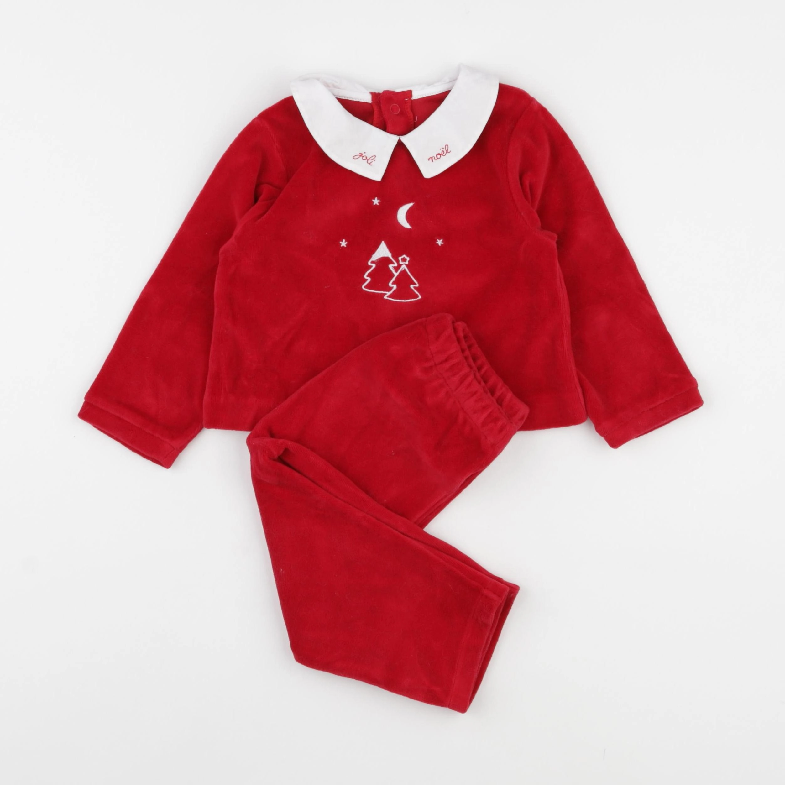 Jacadi - pyjama velours rouge - 18 mois