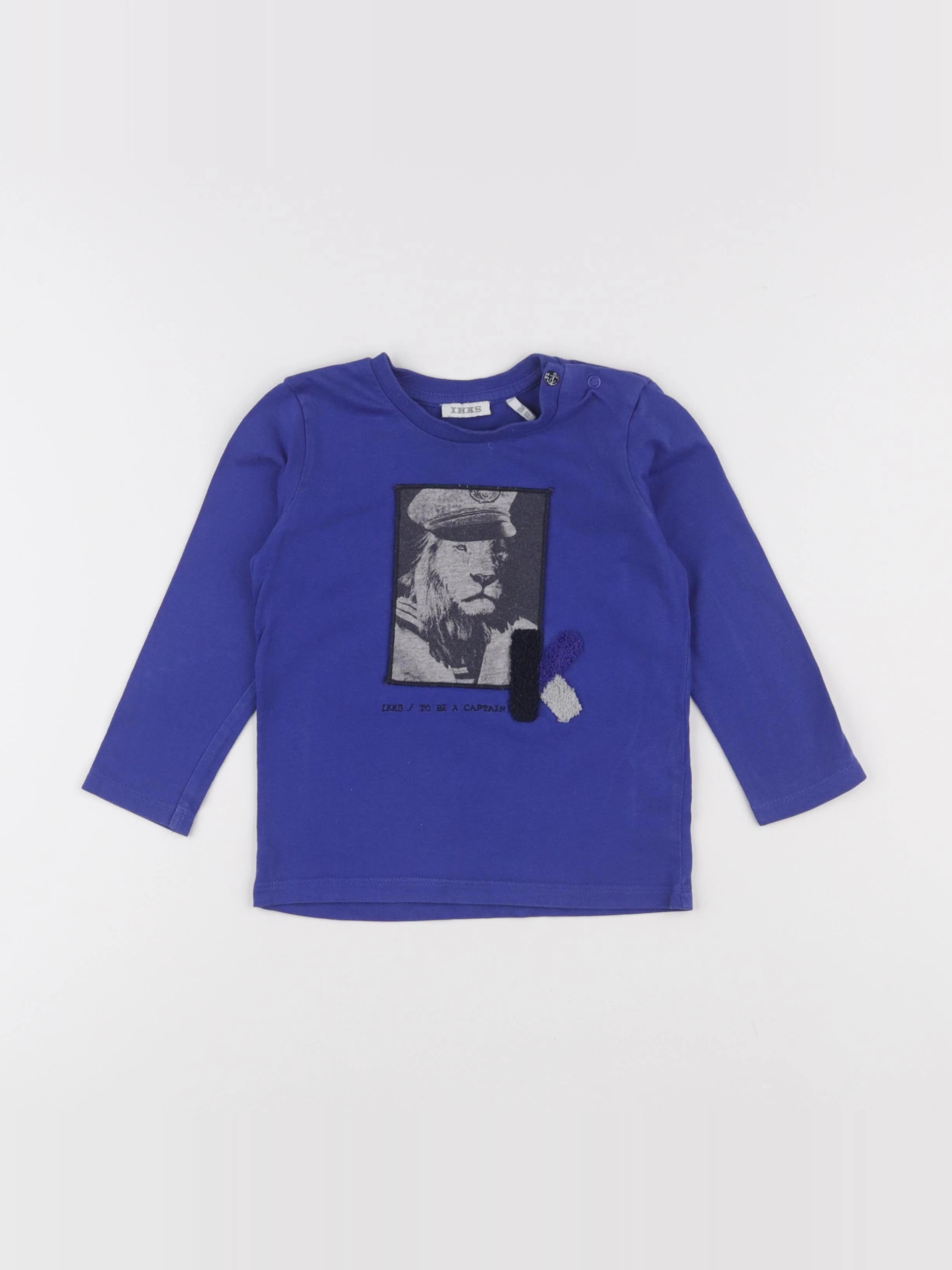 IKKS - tee-shirt bleu - 18 mois