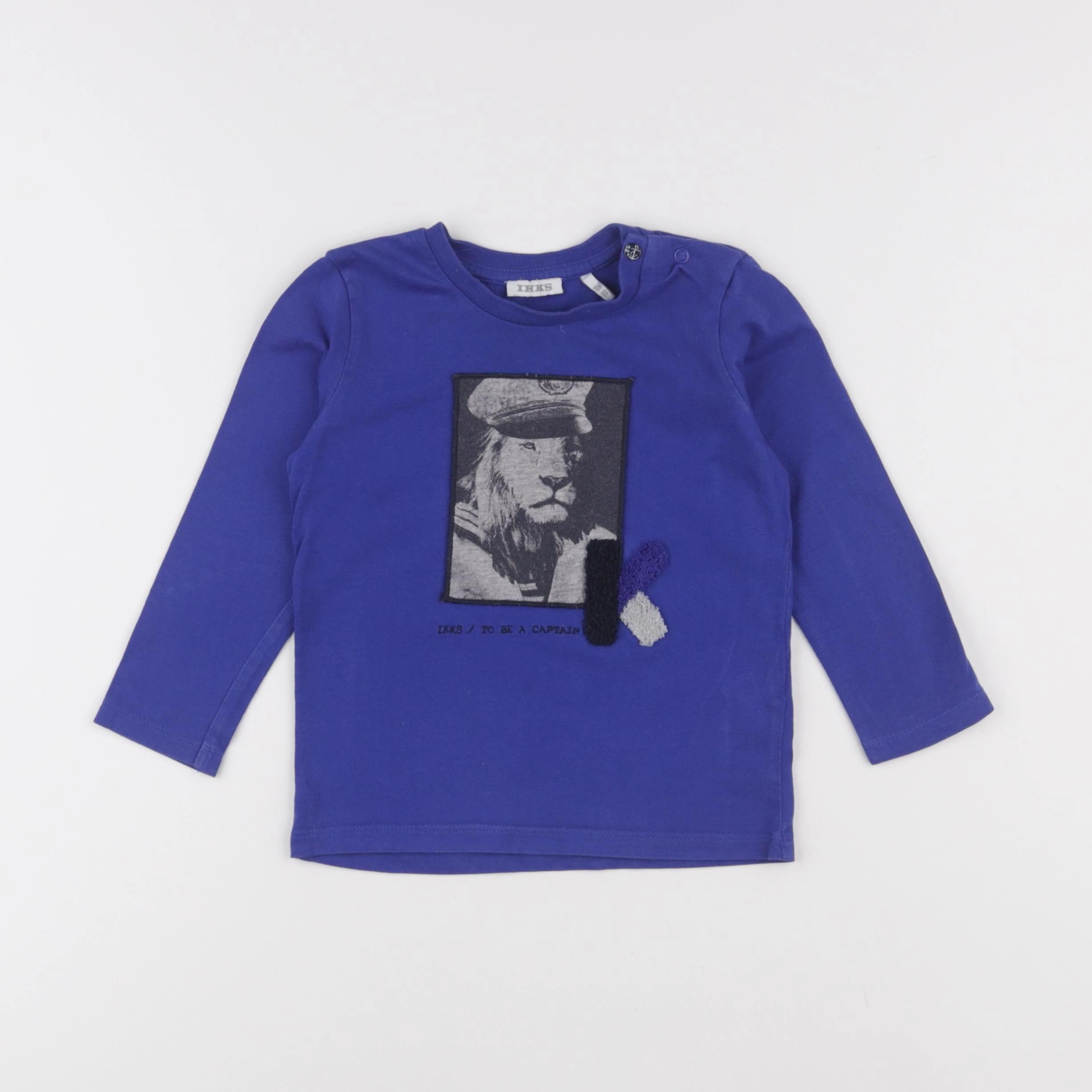 IKKS - tee-shirt bleu - 18 mois