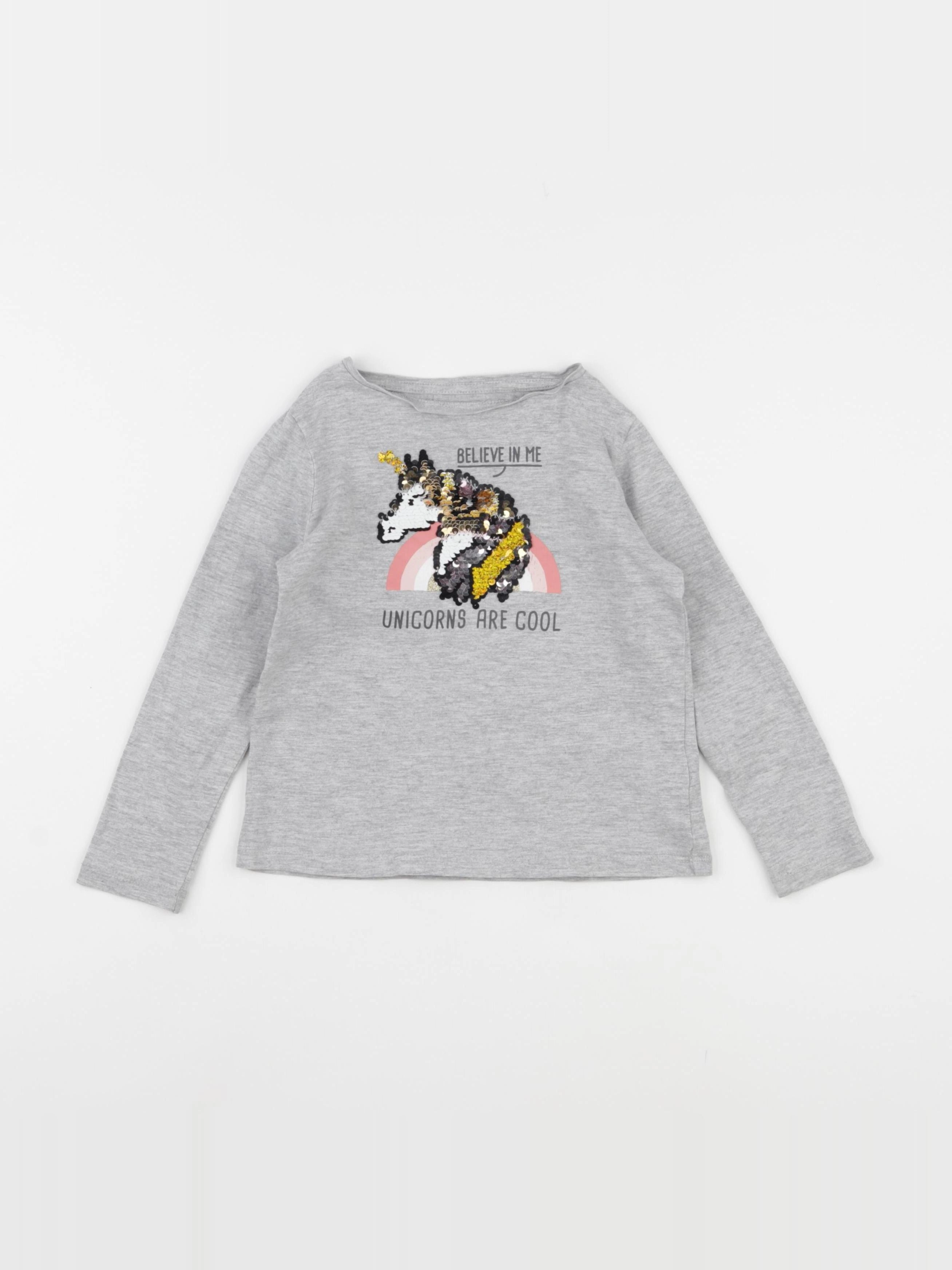 Vertbaudet - tee-shirt gris - 4 ans