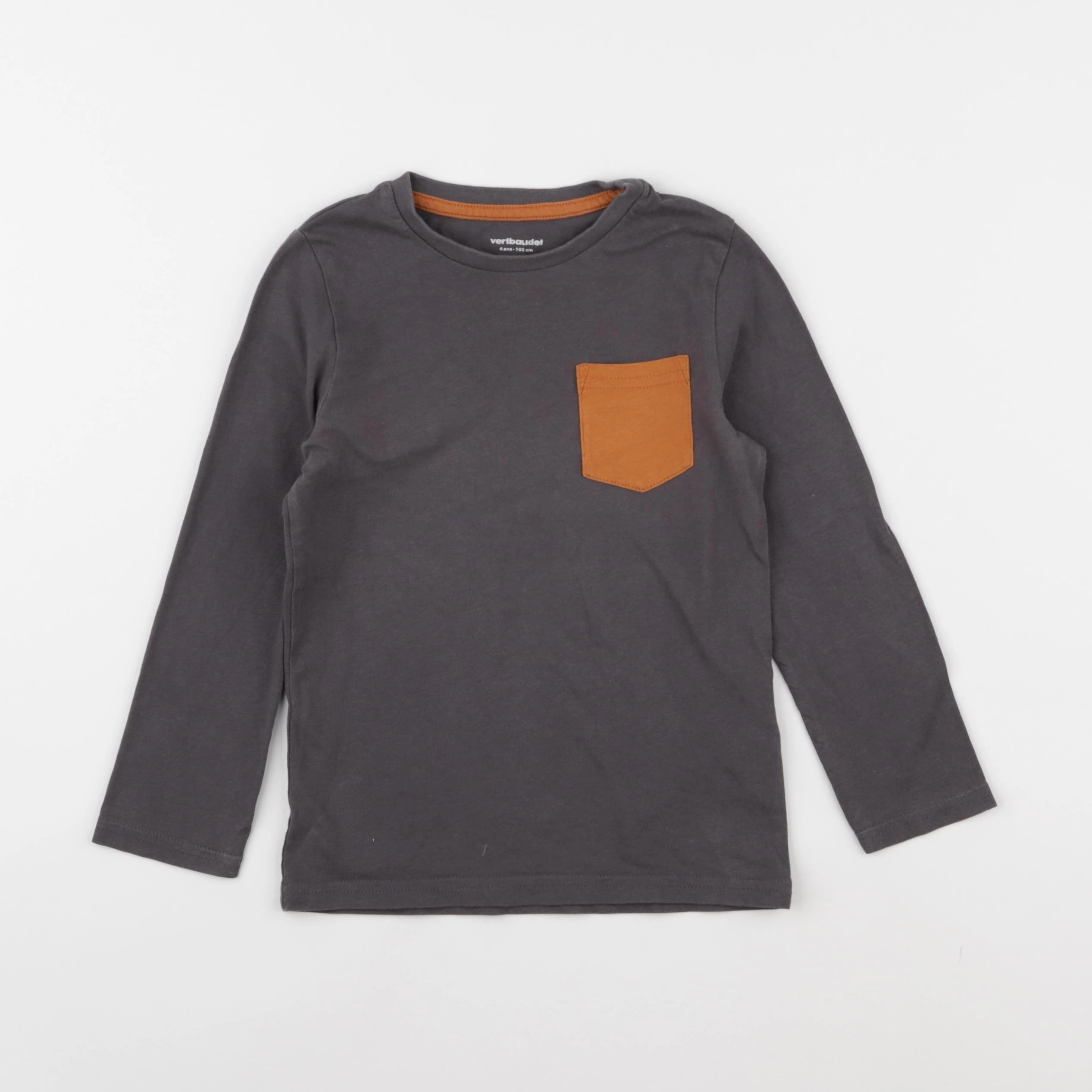 Vertbaudet - tee-shirt gris - 4 ans