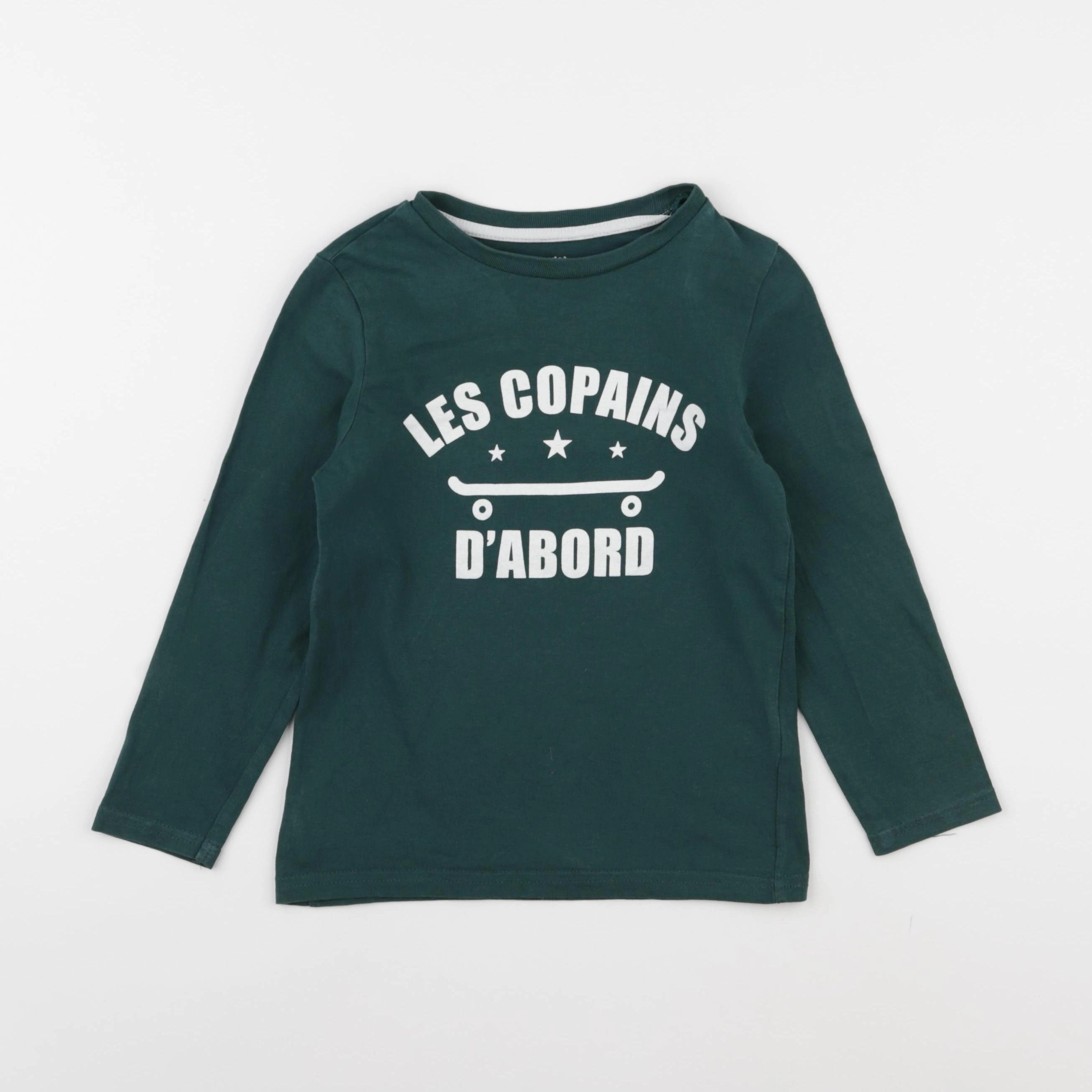 Vertbaudet - tee-shirt vert - 5 ans