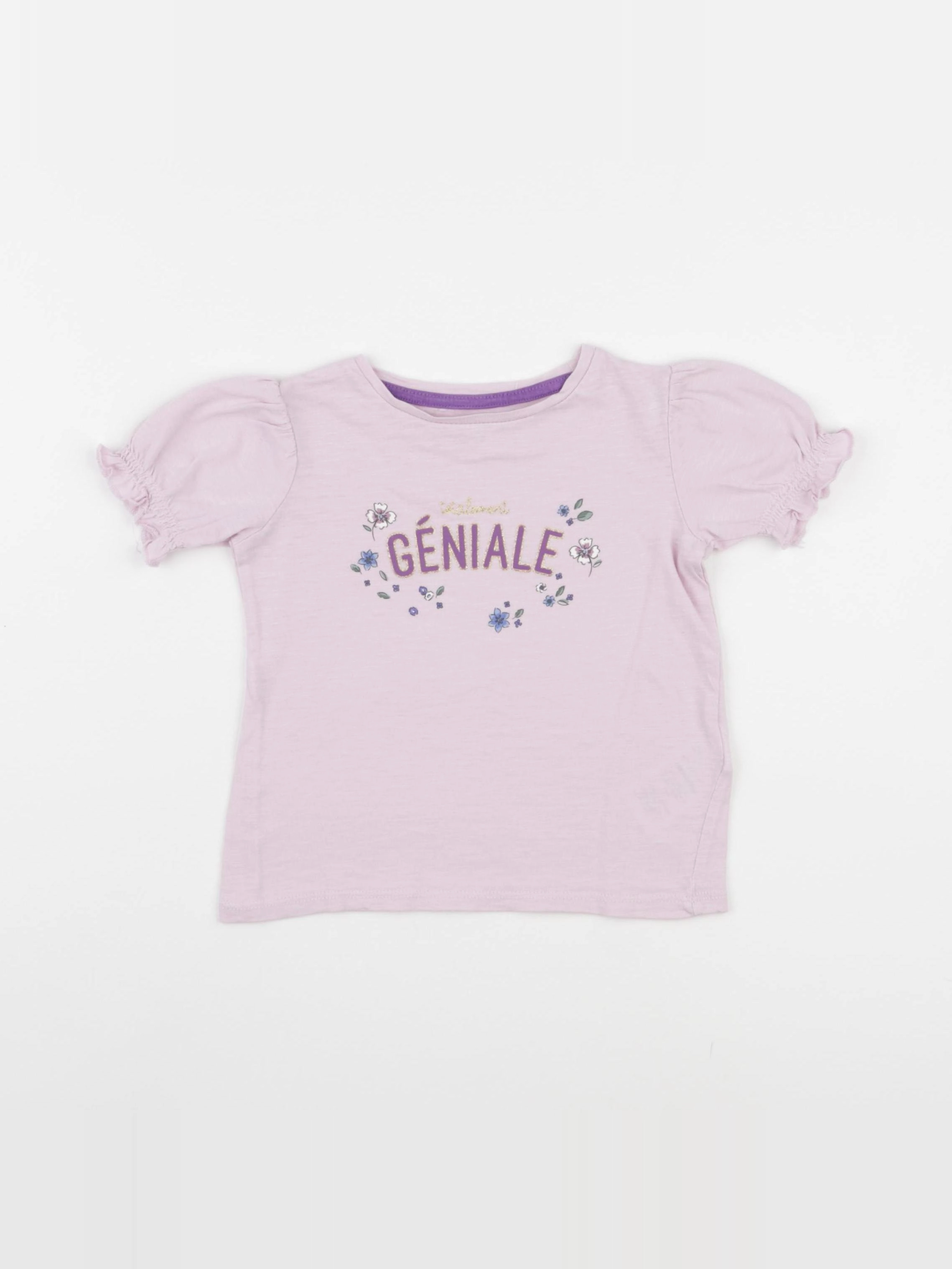 Vertbaudet - tee-shirt violet - 2 ans