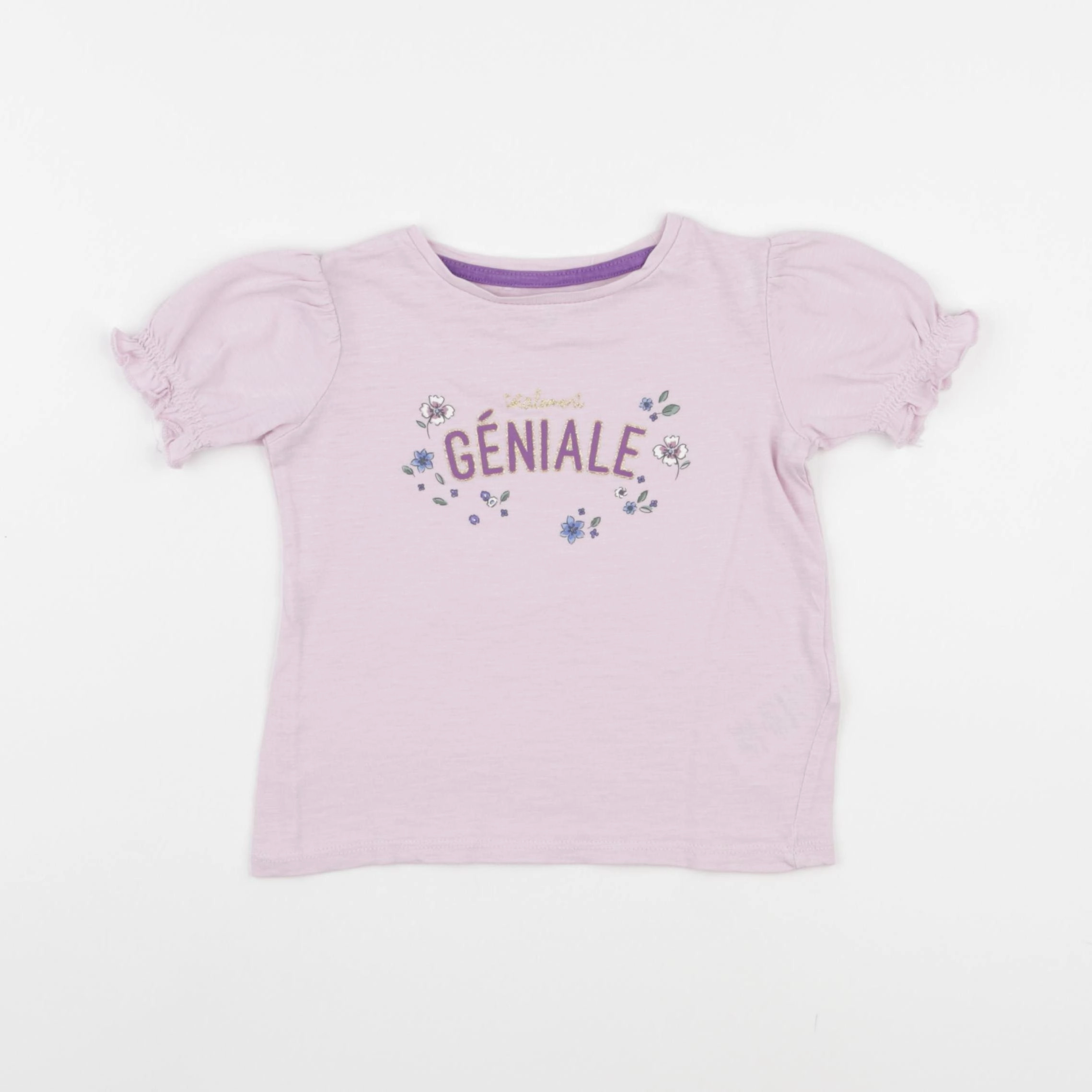 Vertbaudet - tee-shirt violet - 2 ans