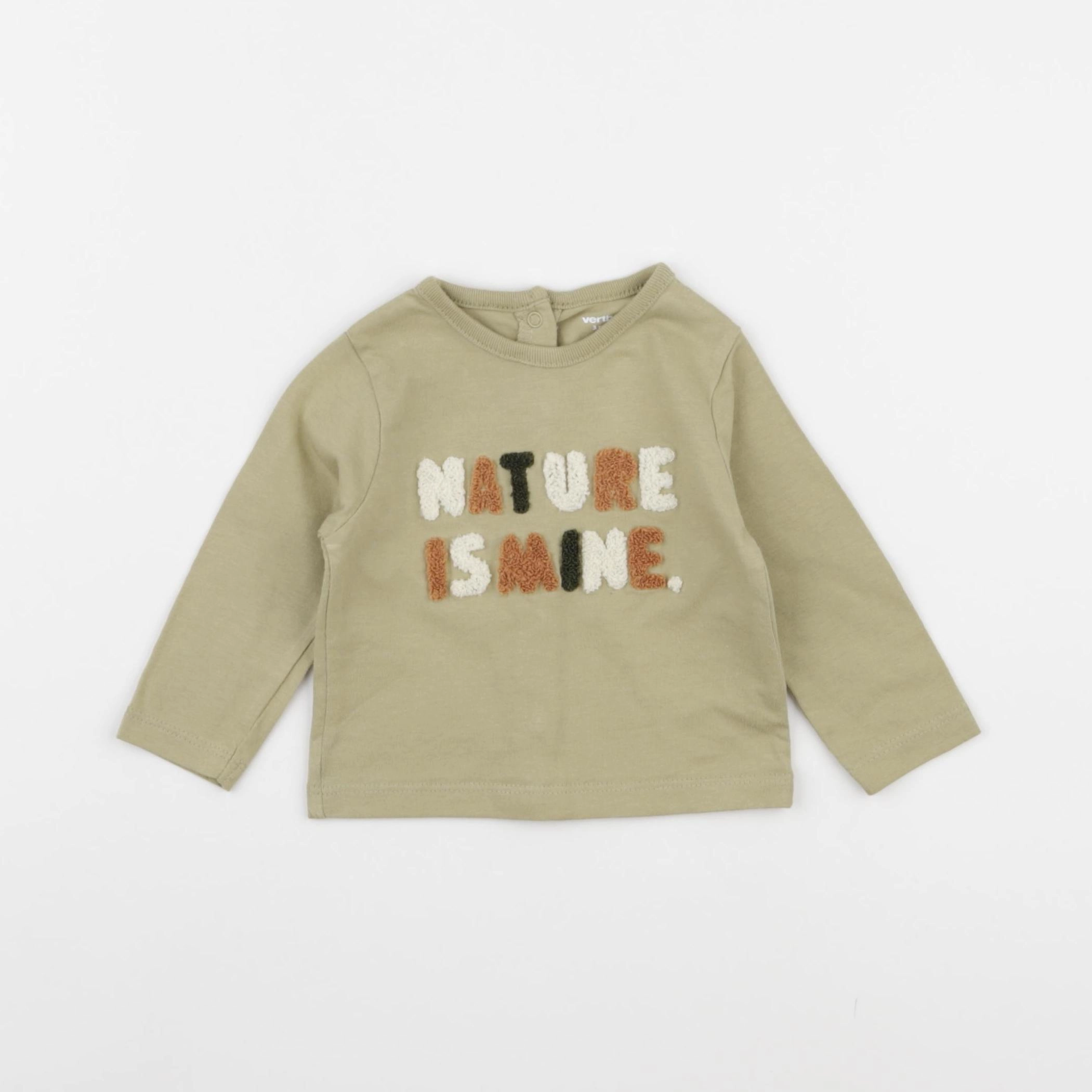 Vertbaudet - tee-shirt vert - 3 mois